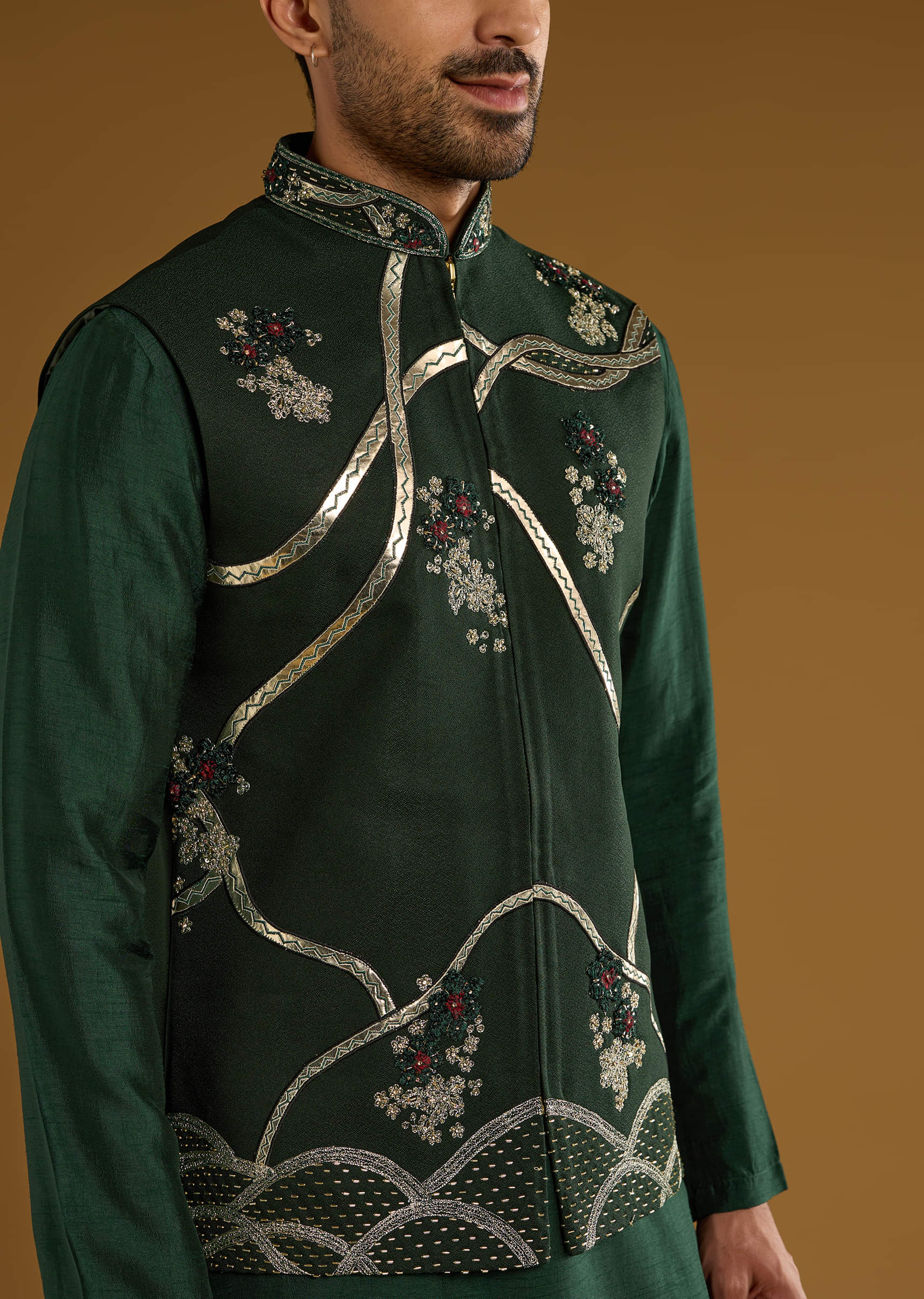 dark-green-silk-kurta-jacket-set-for-men-with-gota-work-sg335300-2.jpg