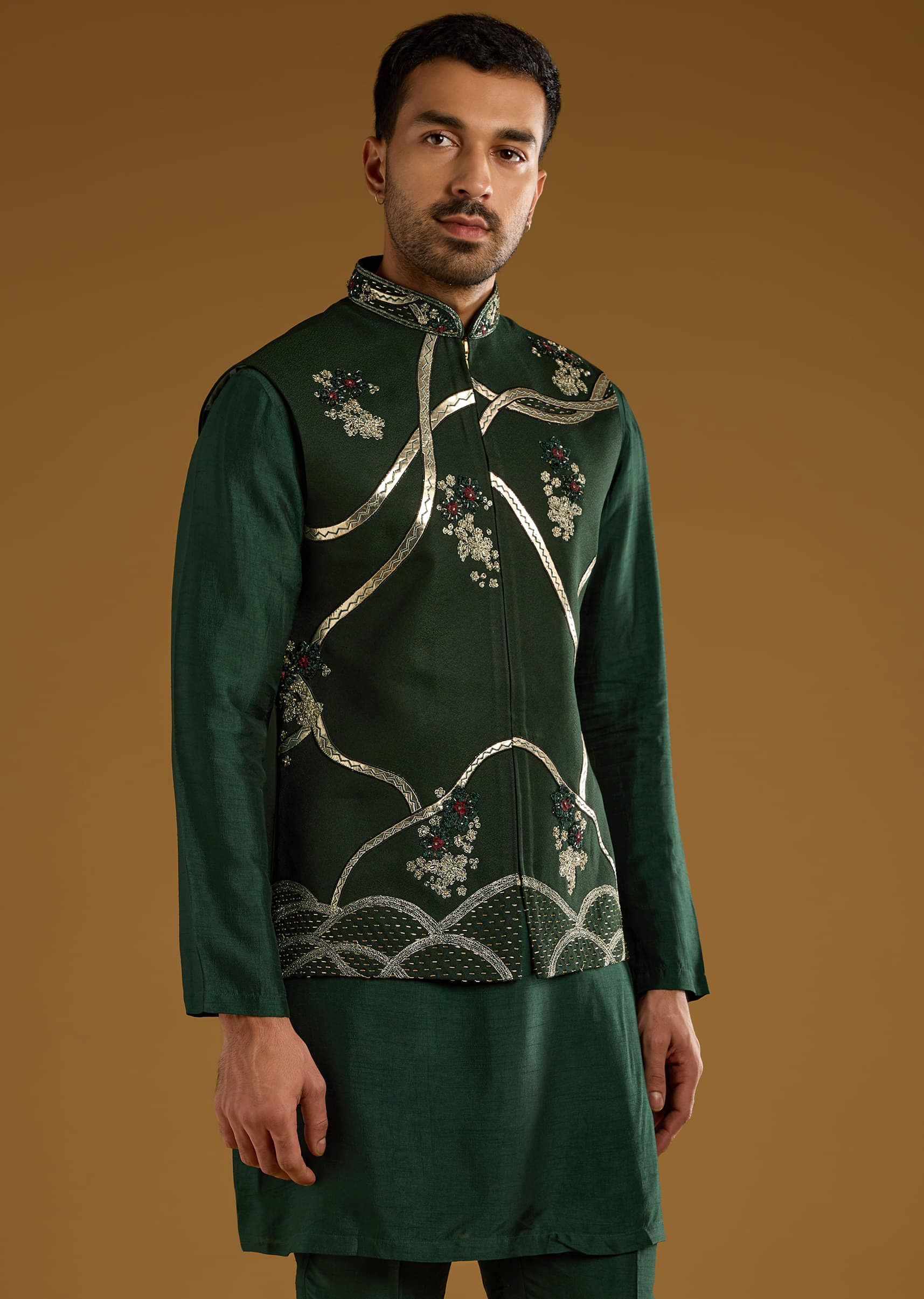 dark-green-silk-kurta-jacket-set-for-men-with-gota-work-sg335300-4.jpg