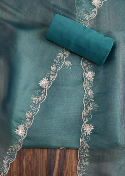 Festive Blue Tissue Suit Set
