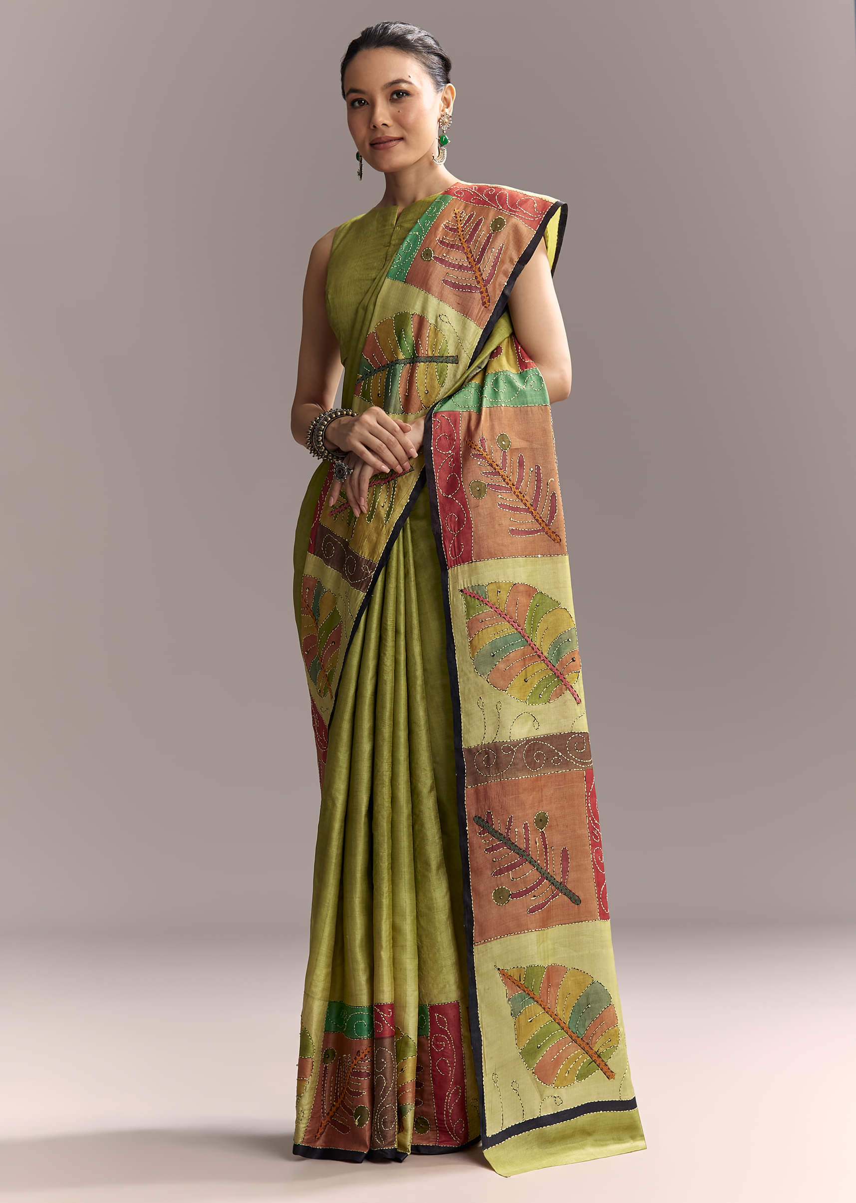 green-cotton-authentic-hand-painted-saree-with-contrast-border-sg317787-1.jpg