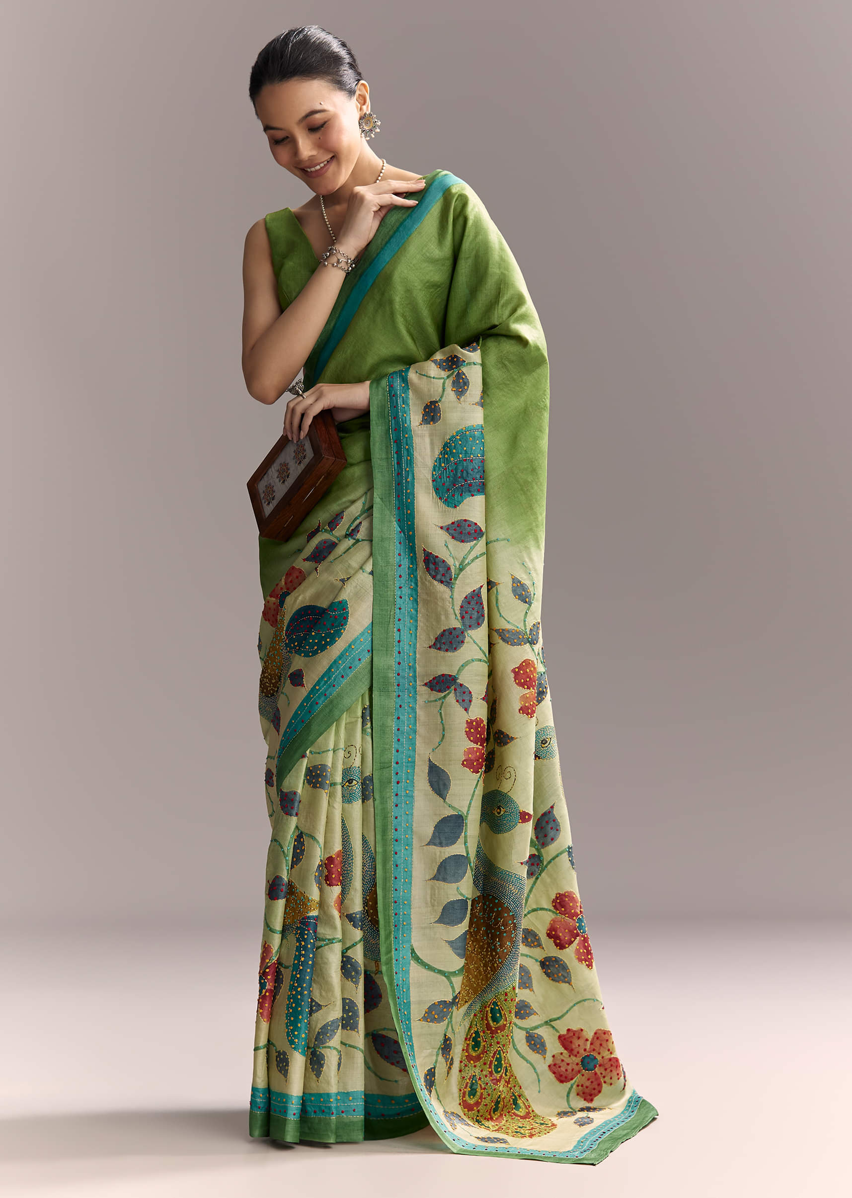 green-cotton-saree-with-hand-painted-motifs-and-blue-border-sg317760-1.jpg