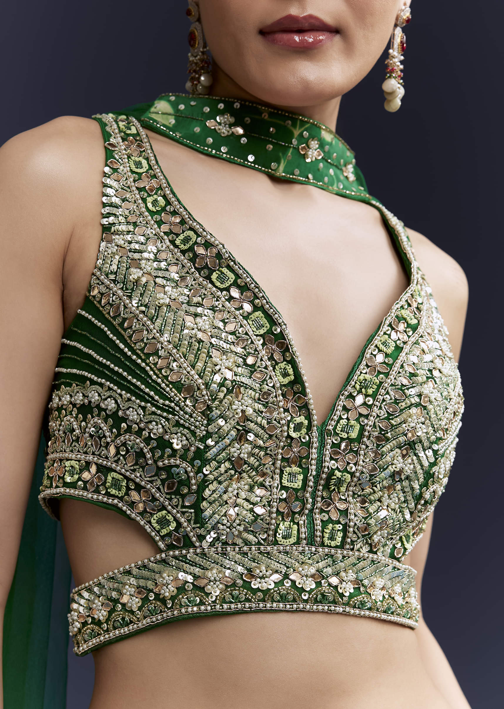 green-floral-print-bridesmaid-crepe-lehenga-set-sg338590-3.jpg