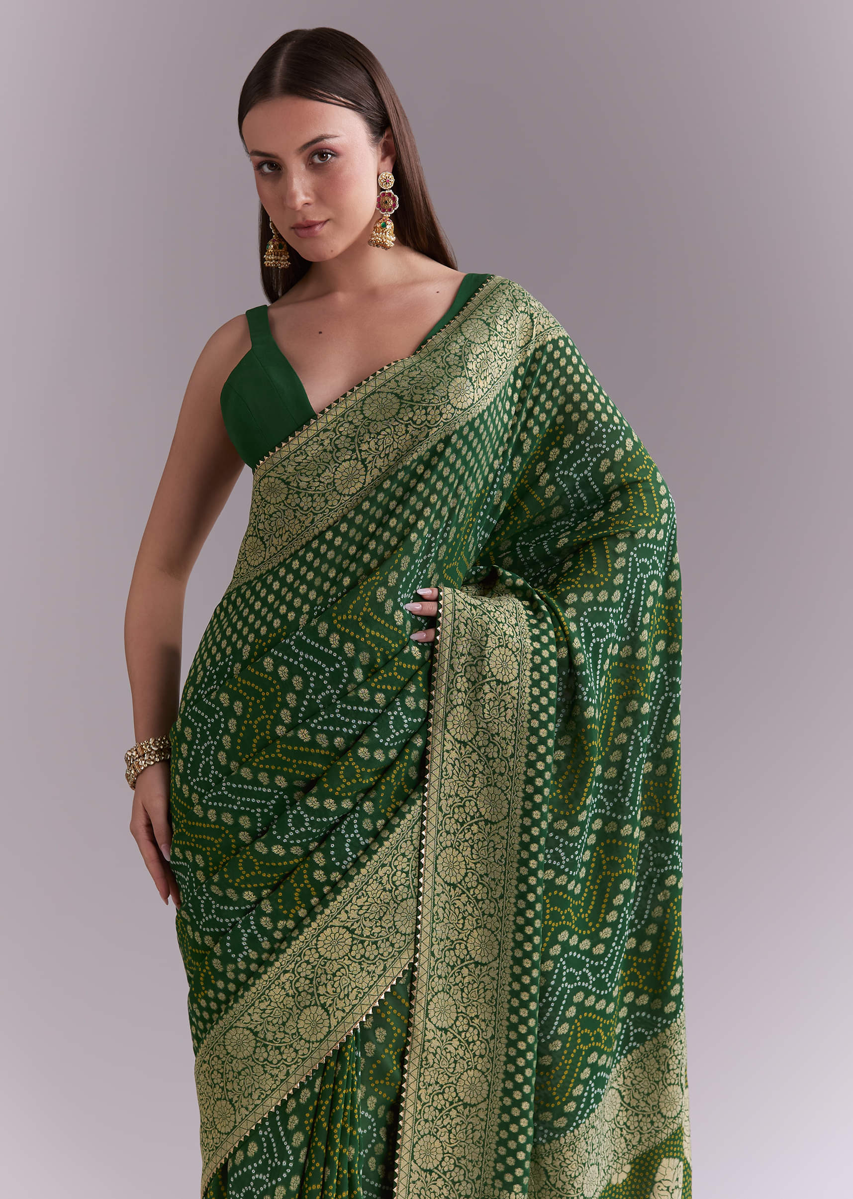 green-georgette-bandhani-saree-with-butti-and-floral-border-sg351923-5.jpg