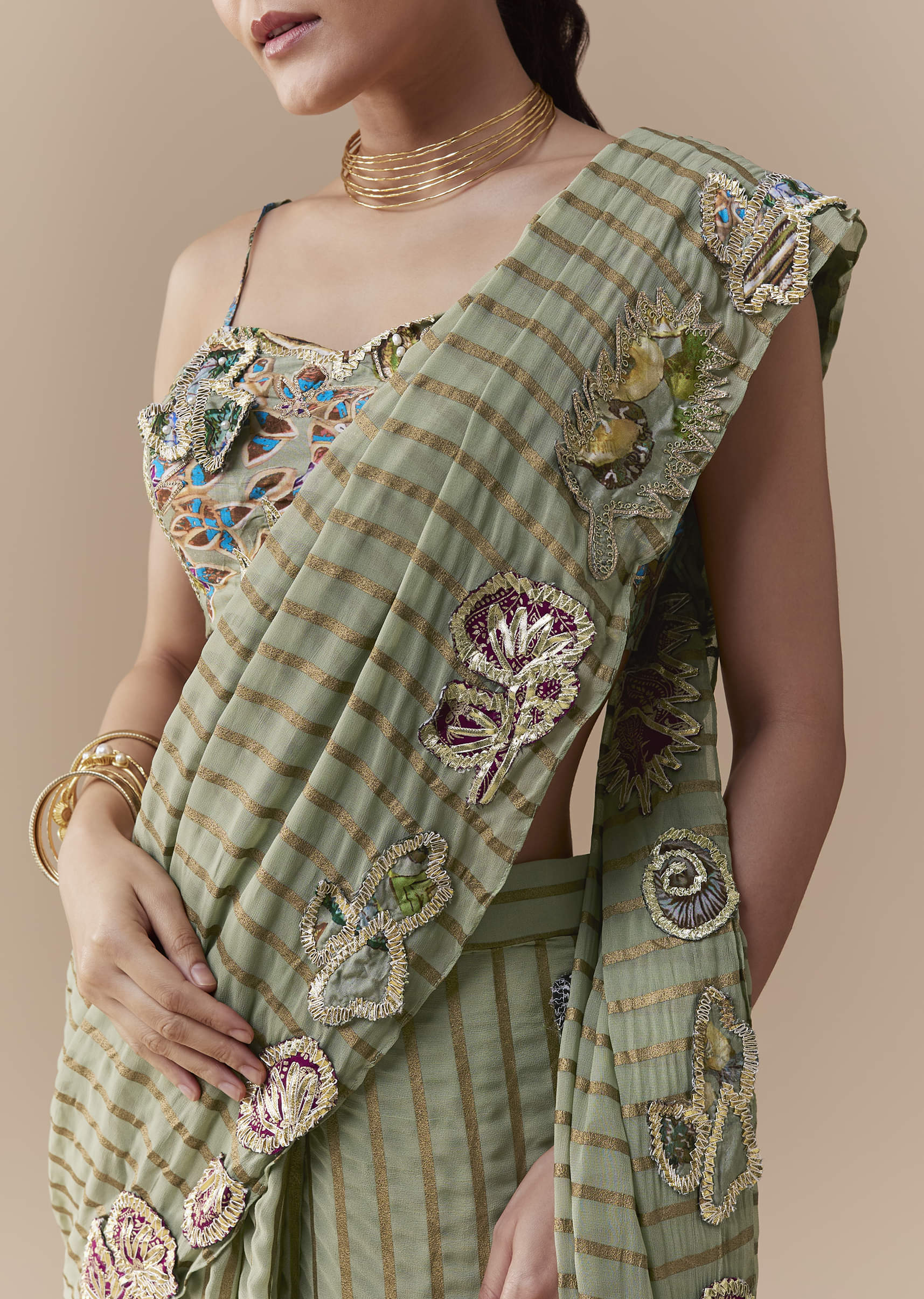 green-pre-pleated-printed-saree-with-gota-blouse-sg359785-2.jpg