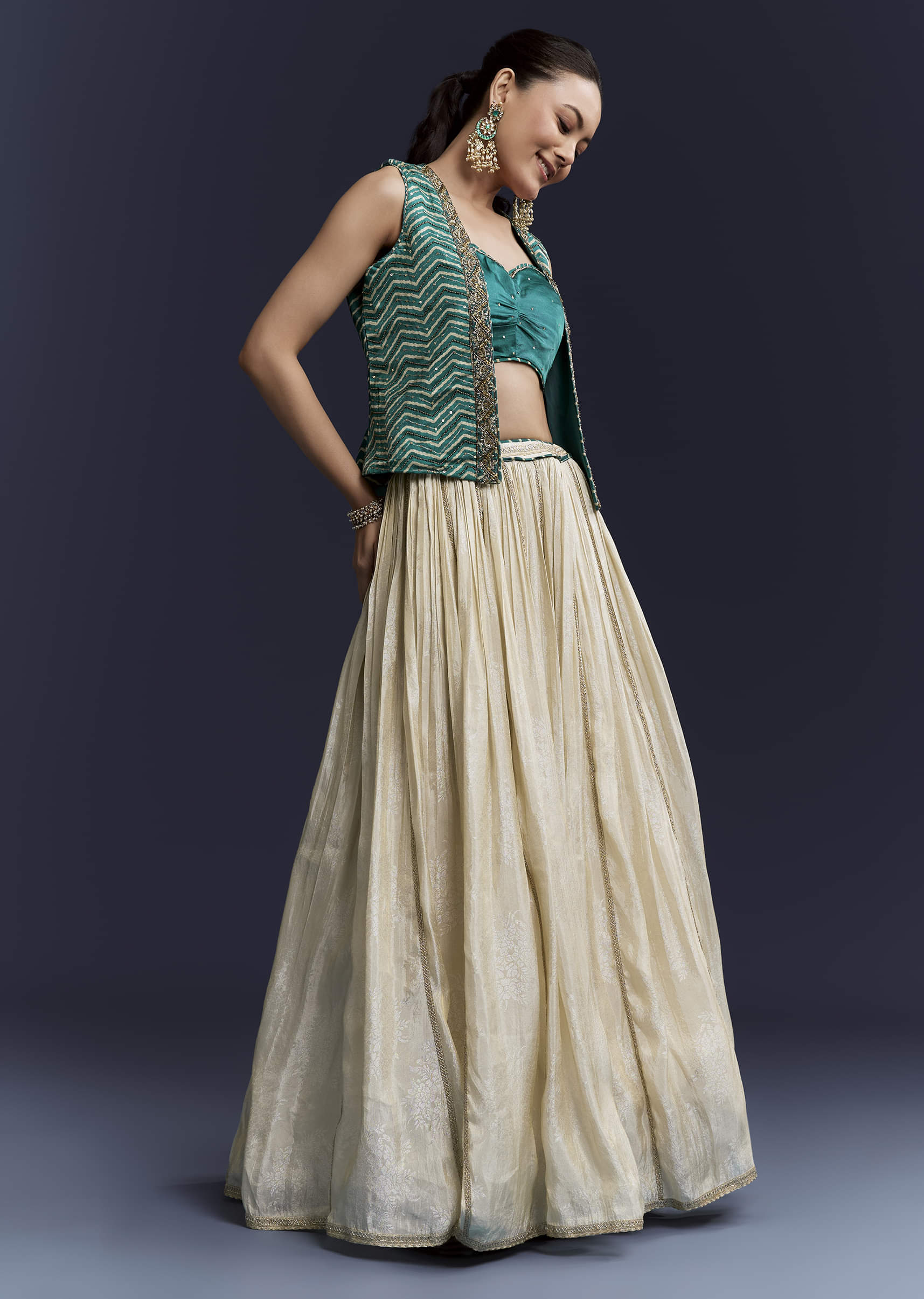 green-satin-festive-lehenga-with-hand-dyed-chevron-print-jacket-sg345035-4.jpg