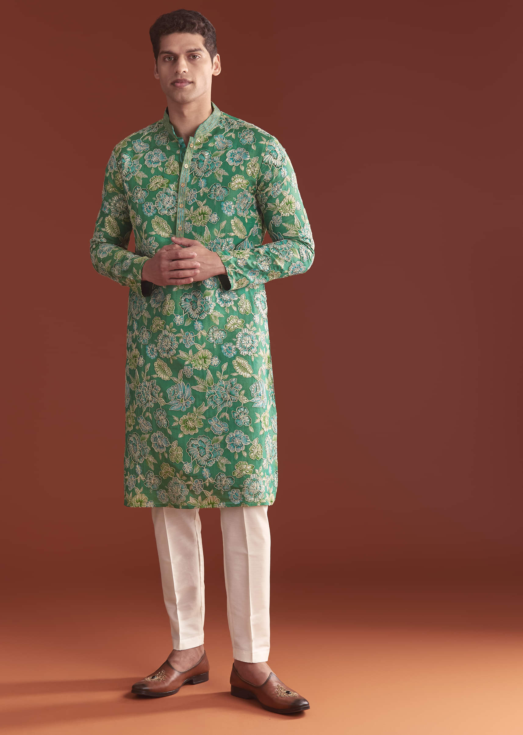 green-silk-kurta-set-for-men-with-floral-resham-work-sg356818-4.jpg