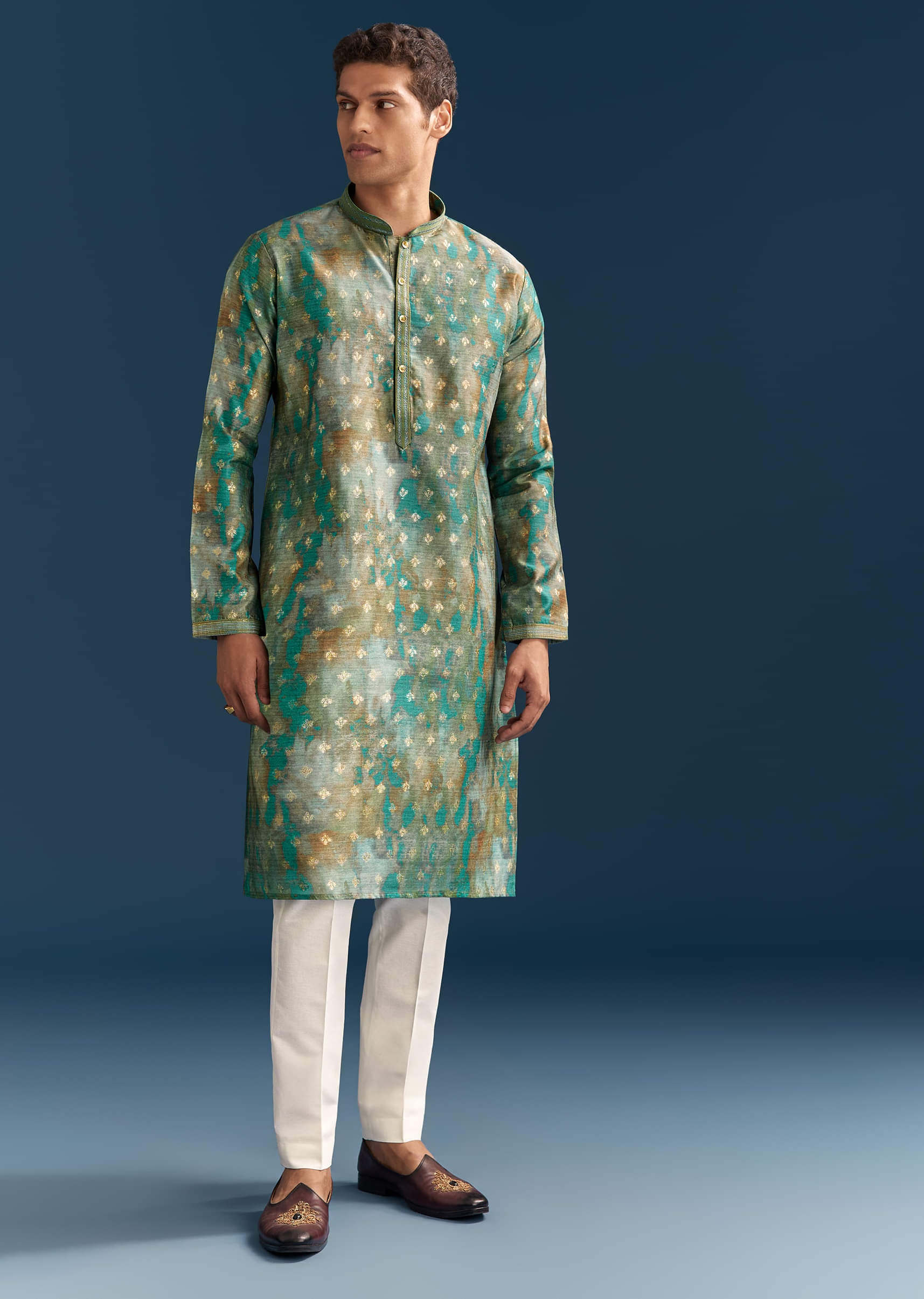green-silk-printed-kurta-set-for-men-with-foil-butti-work-sg330030-1.jpg