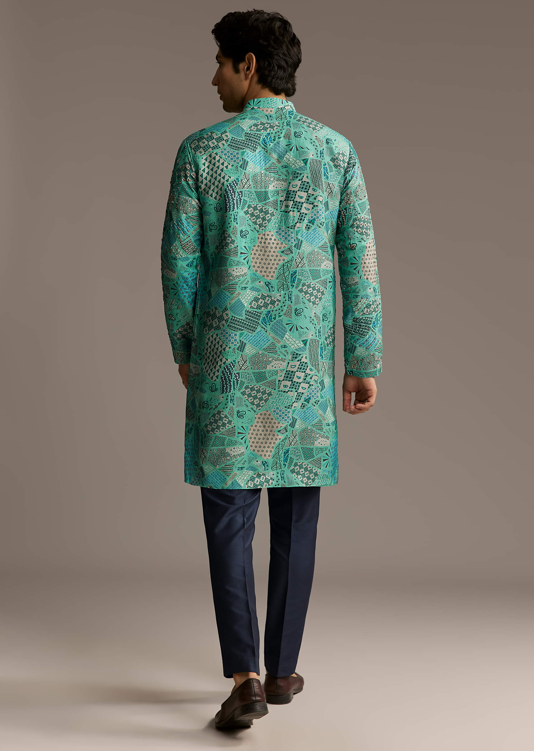 green-silk-printed-kurta-set-for-men-with-mirror-work-sg321788-5.jpg