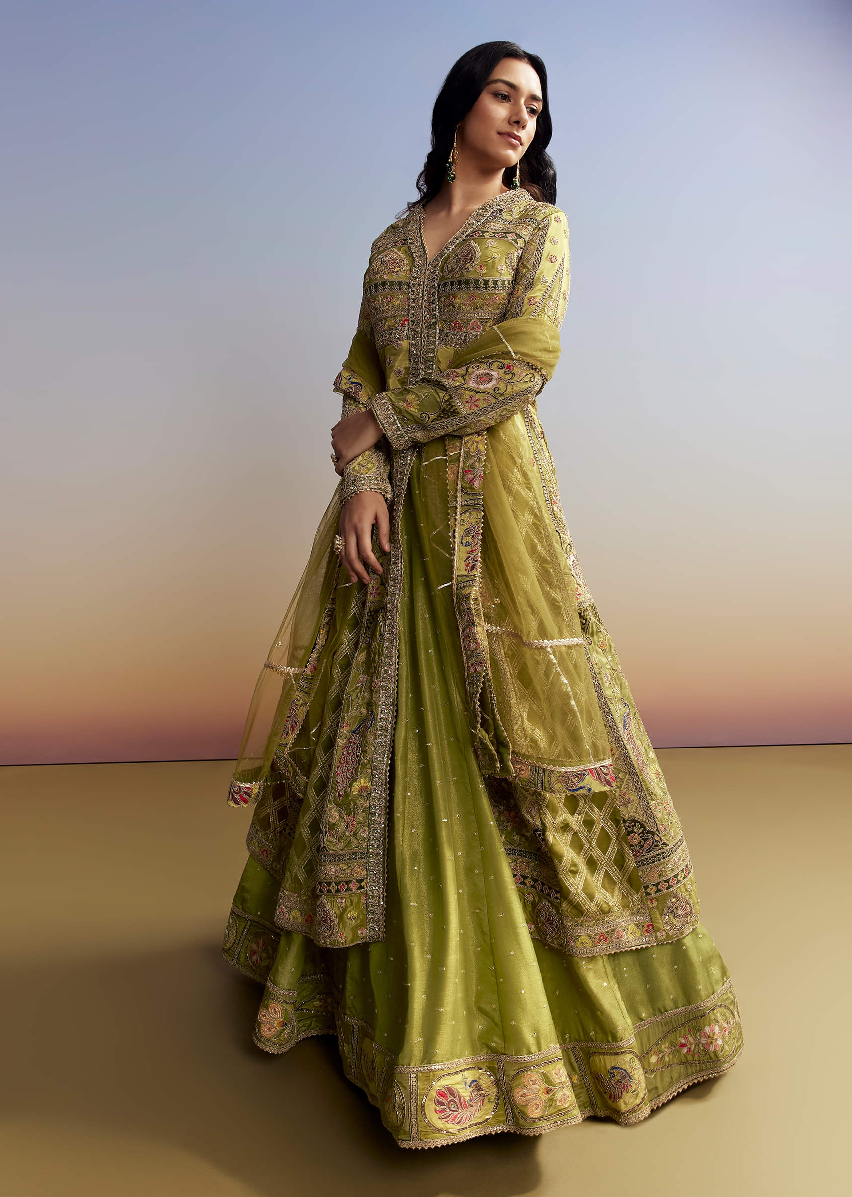 green-tissue-kurta-lehenga-set-sg291665-3.jpg
