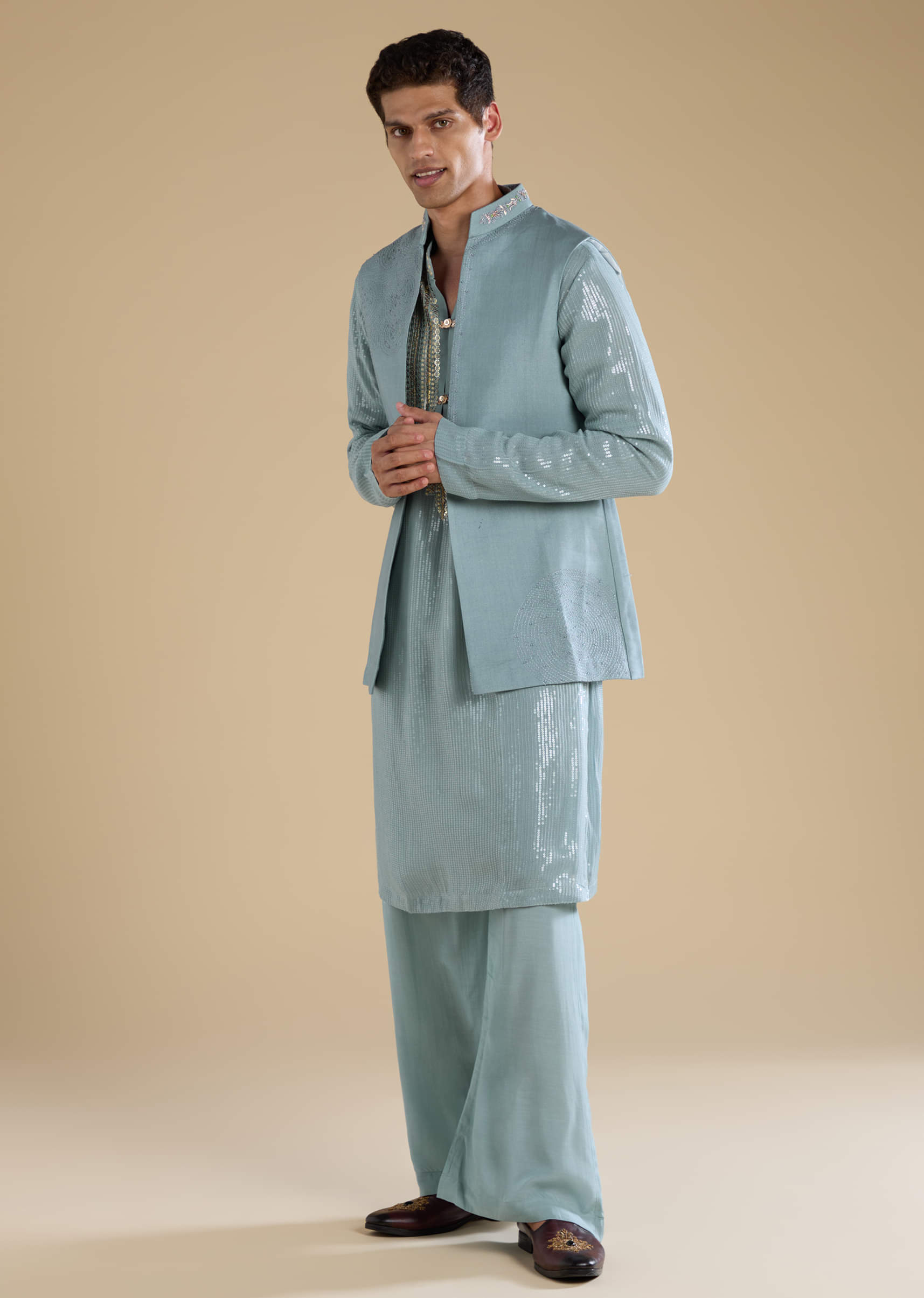 grey-sequin-embellished-kurta-and-jacket-set-sg328647-1.jpg