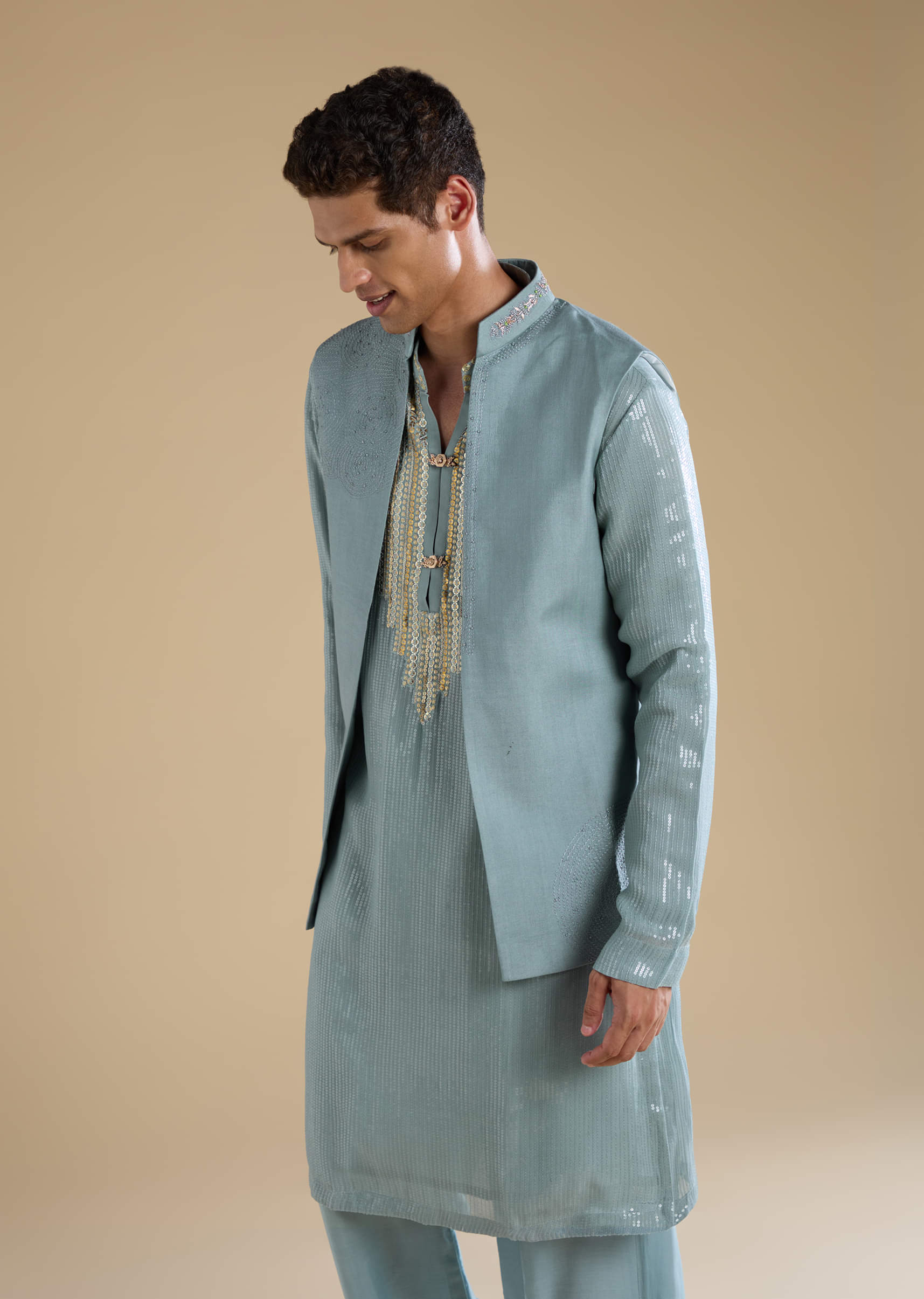 grey-sequin-embellished-kurta-and-jacket-set-sg328647-4.jpg