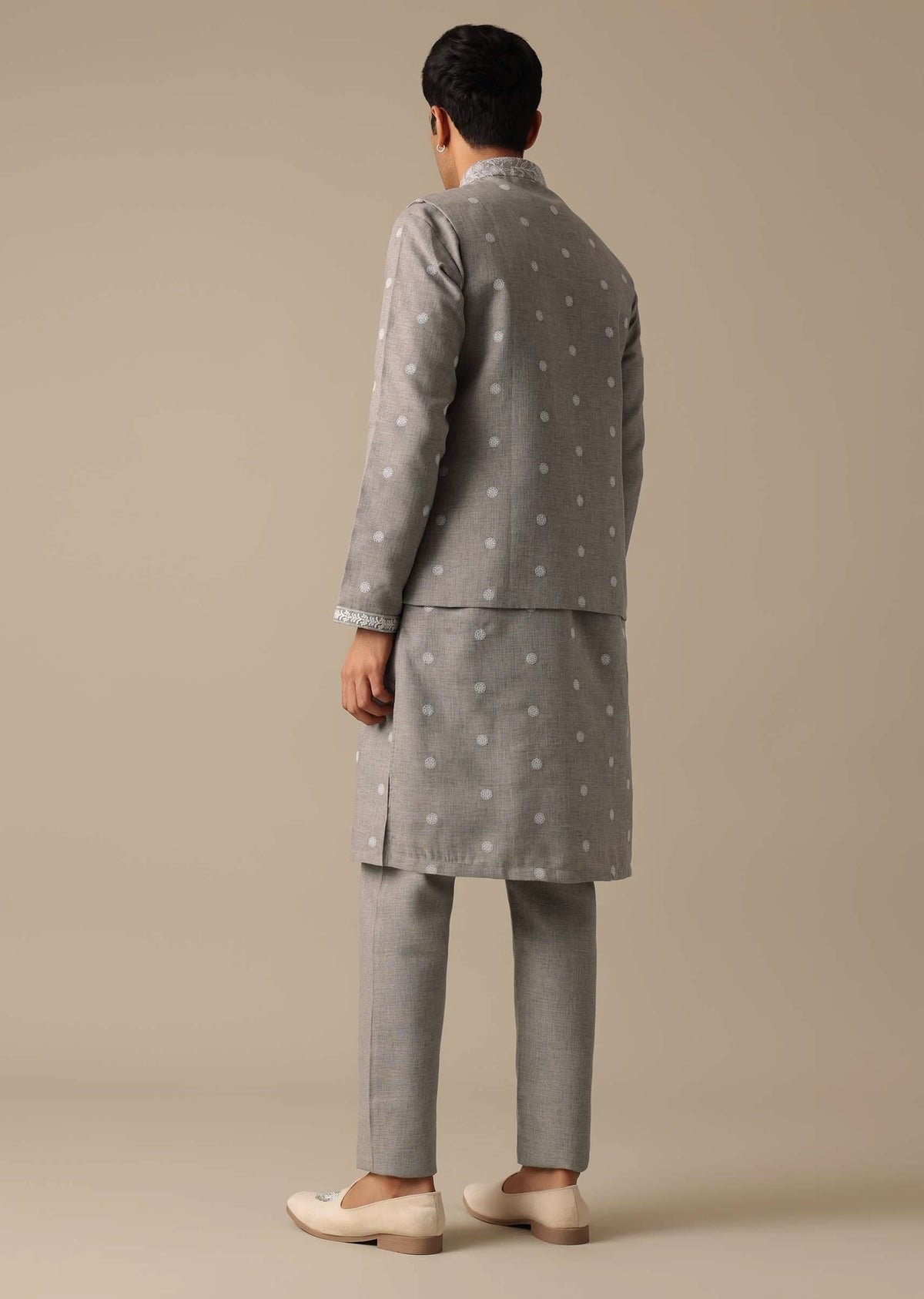 Navy blue embroidered outfit by KALKI Fashion