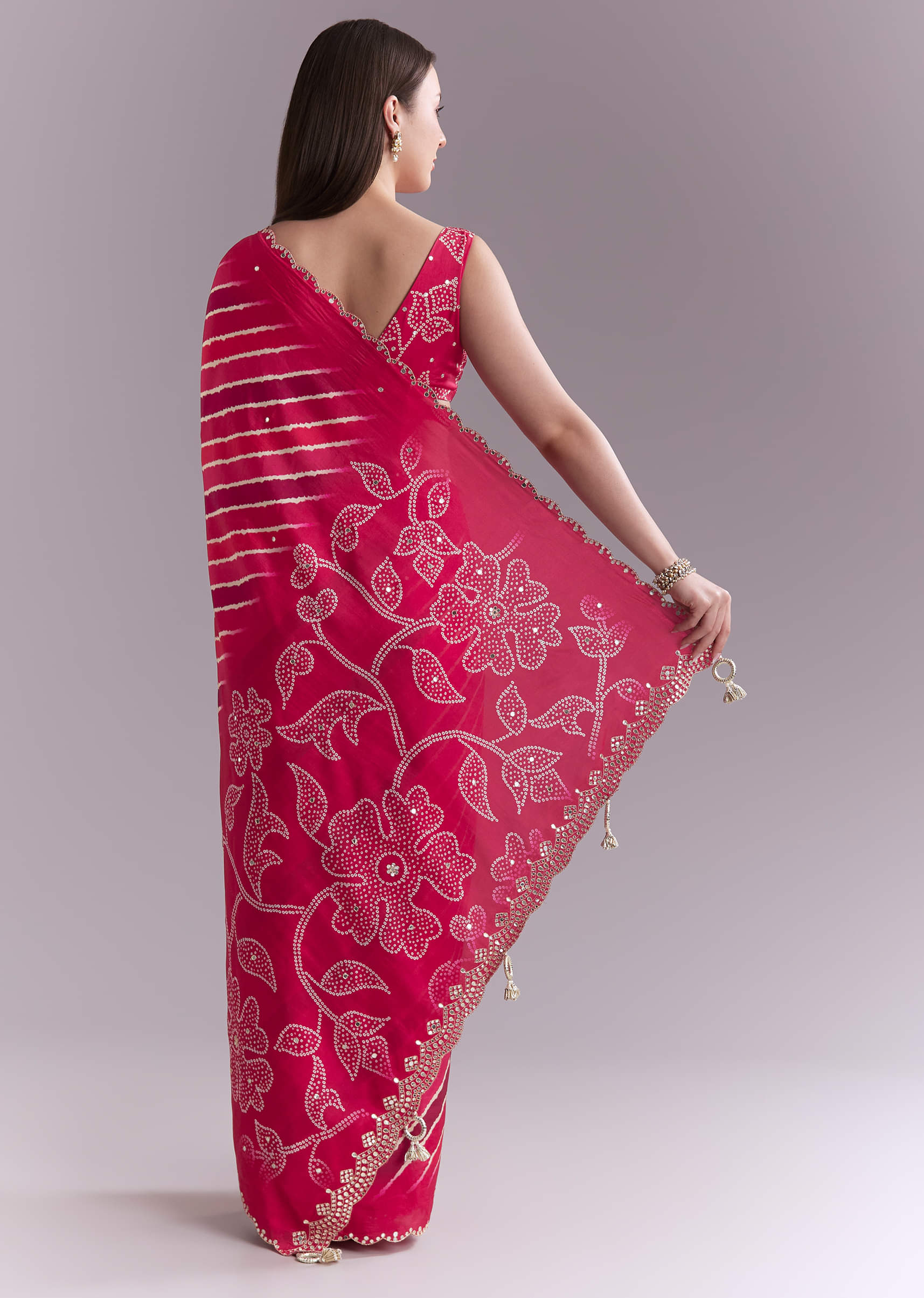 hot-pink-chinon-saree-with-leheriya-print-and-mirror-work-sg351946-4.jpg