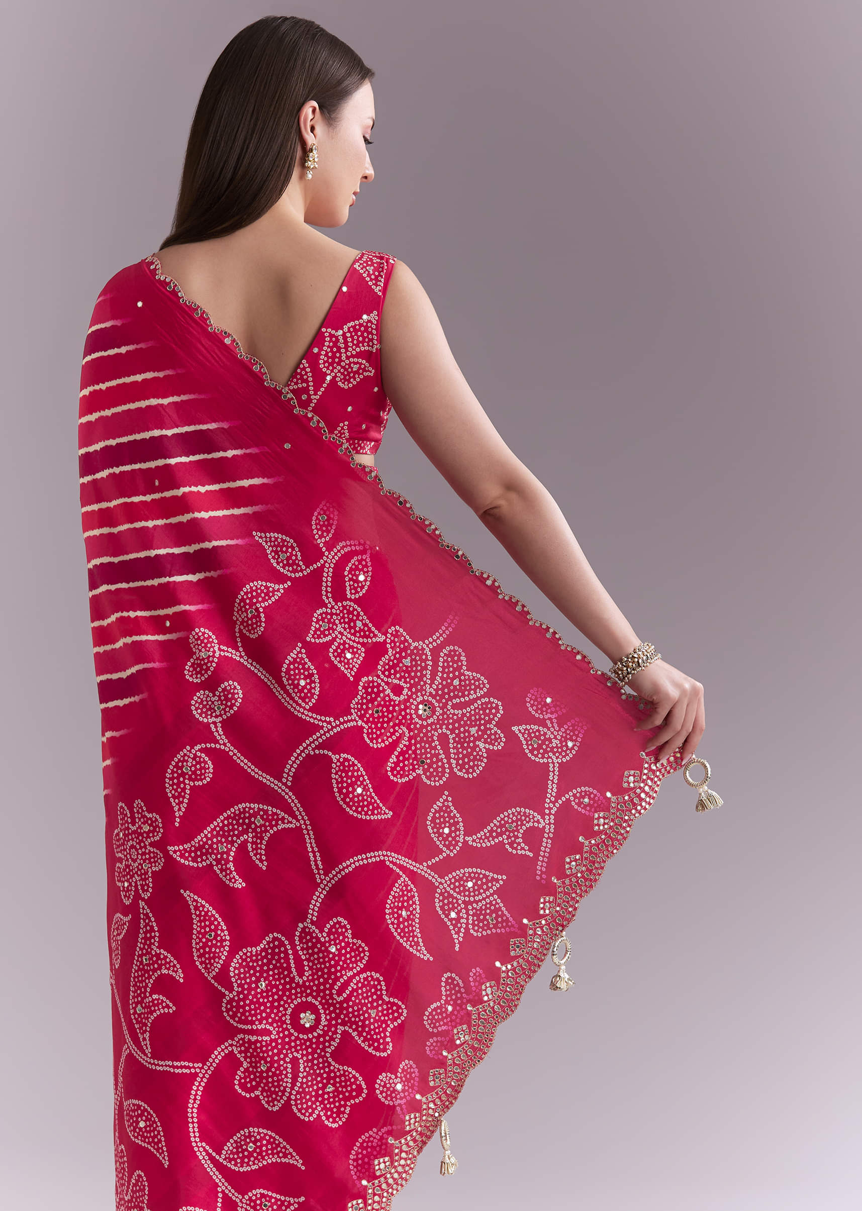 hot-pink-chinon-saree-with-leheriya-print-and-mirror-work-sg351946-6.jpg
