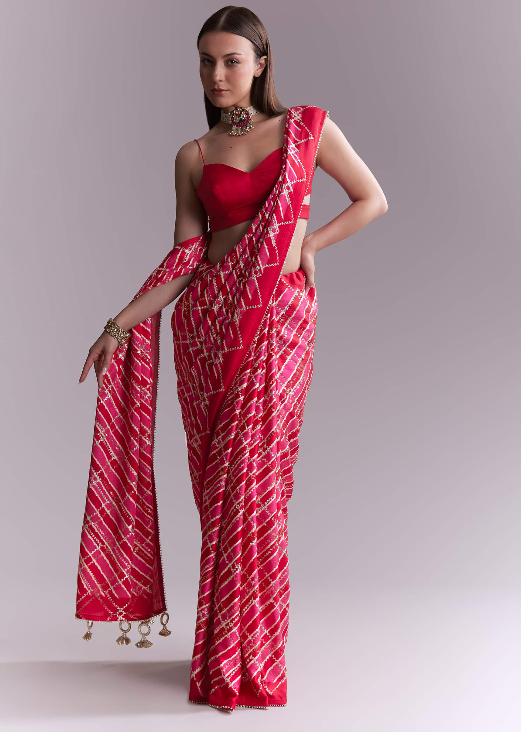 hot-pink-satin-printed-saree-with-criss-cross-stripes-sg351907-3.jpg