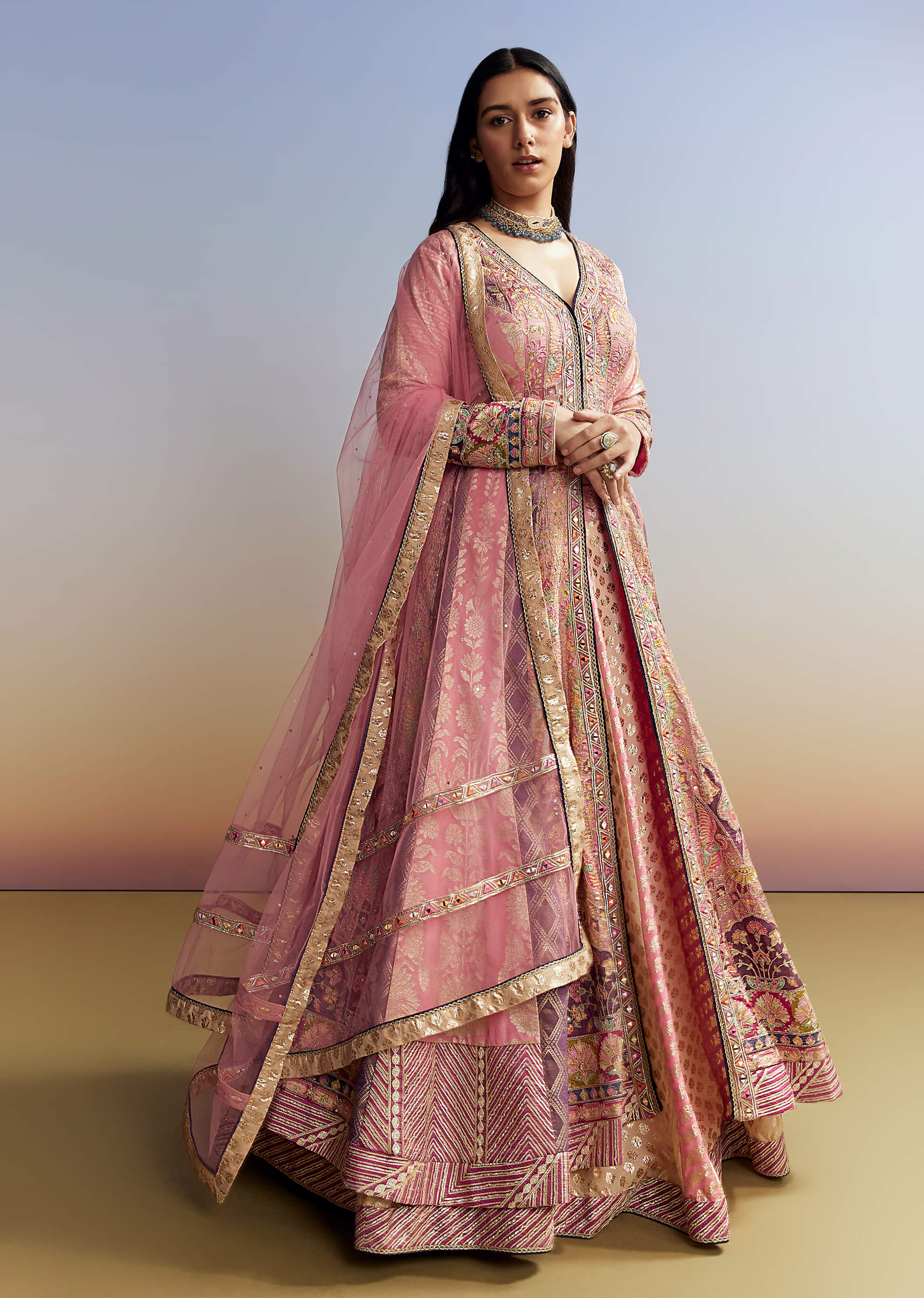 indo-western-pink-silk-kurta-lehenga-set-sg293066-3.jpg