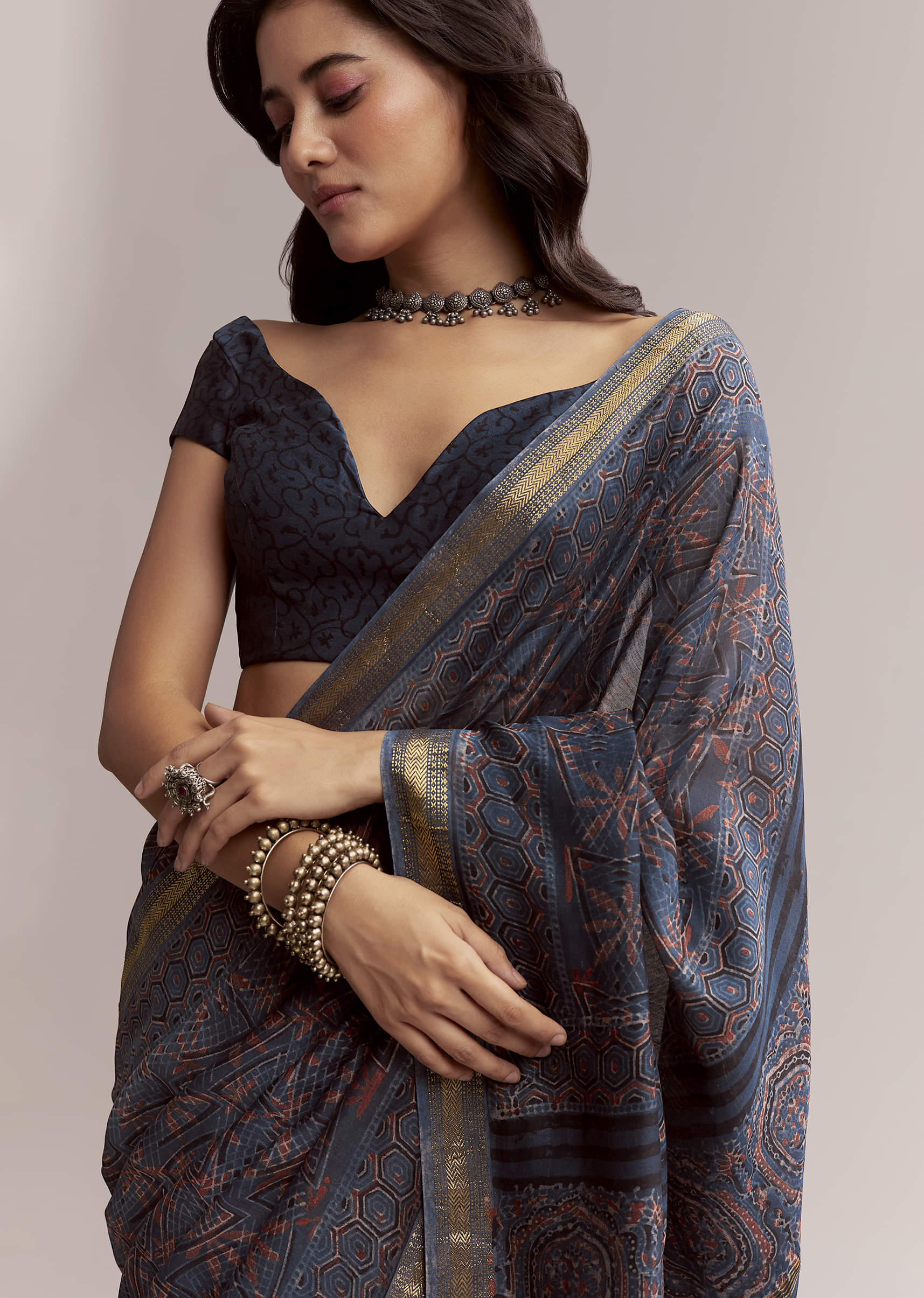 ink-blue-linen-printed-saree-with-hand-block-ajrakh-leaf-print-sg311992-2.jpg