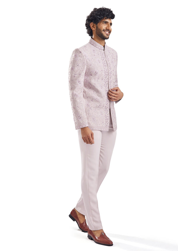 Lilac Classic Jodhpuri Suit