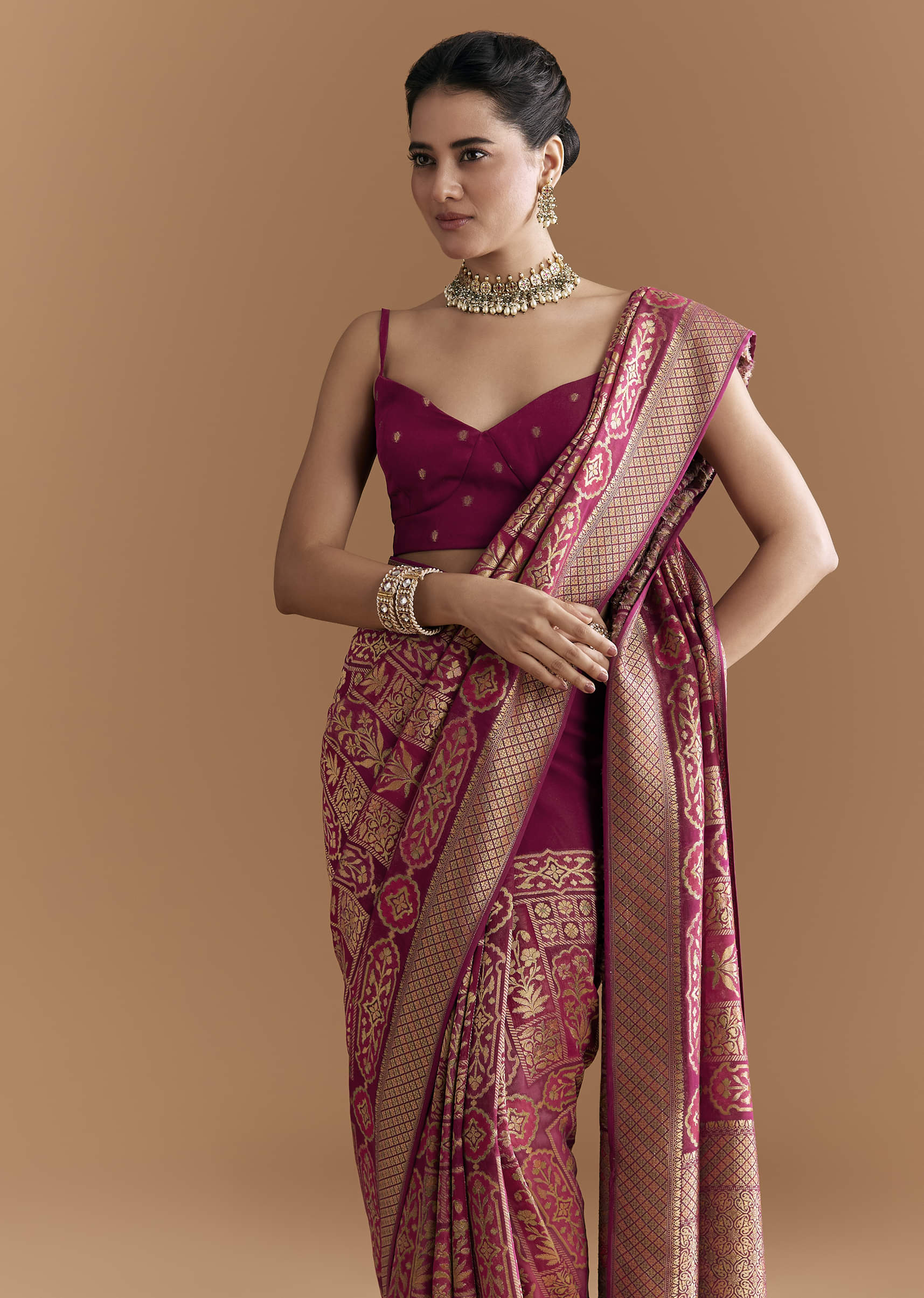 maroon-khadhi-georgette-saree-with-floral-and-geometric-zari-work-sg355129-5.jpg