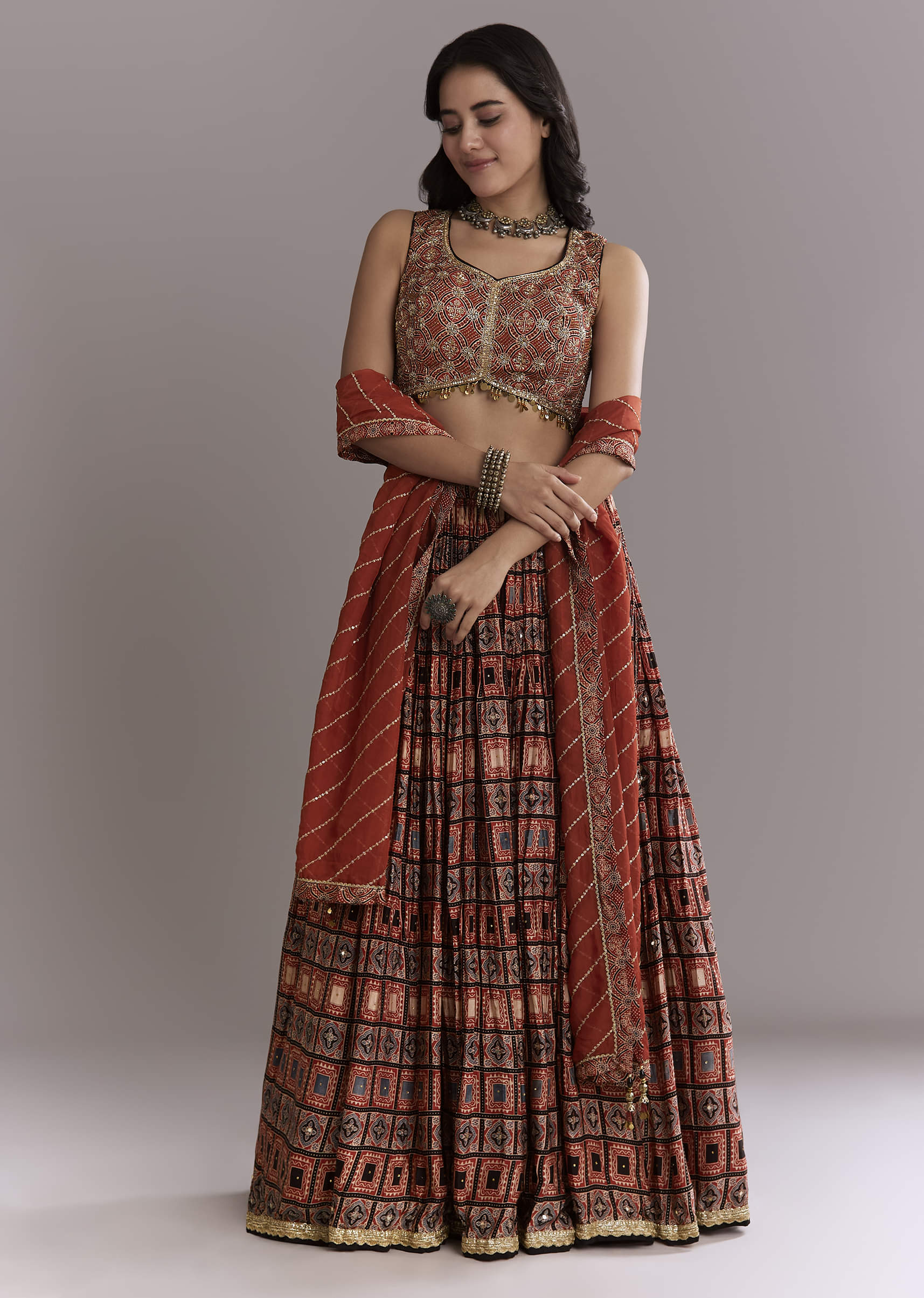 maroon-modal-bridesmaid-lehenga-with-hand-dyed-ajrakh-print-sg345089-1.jpg