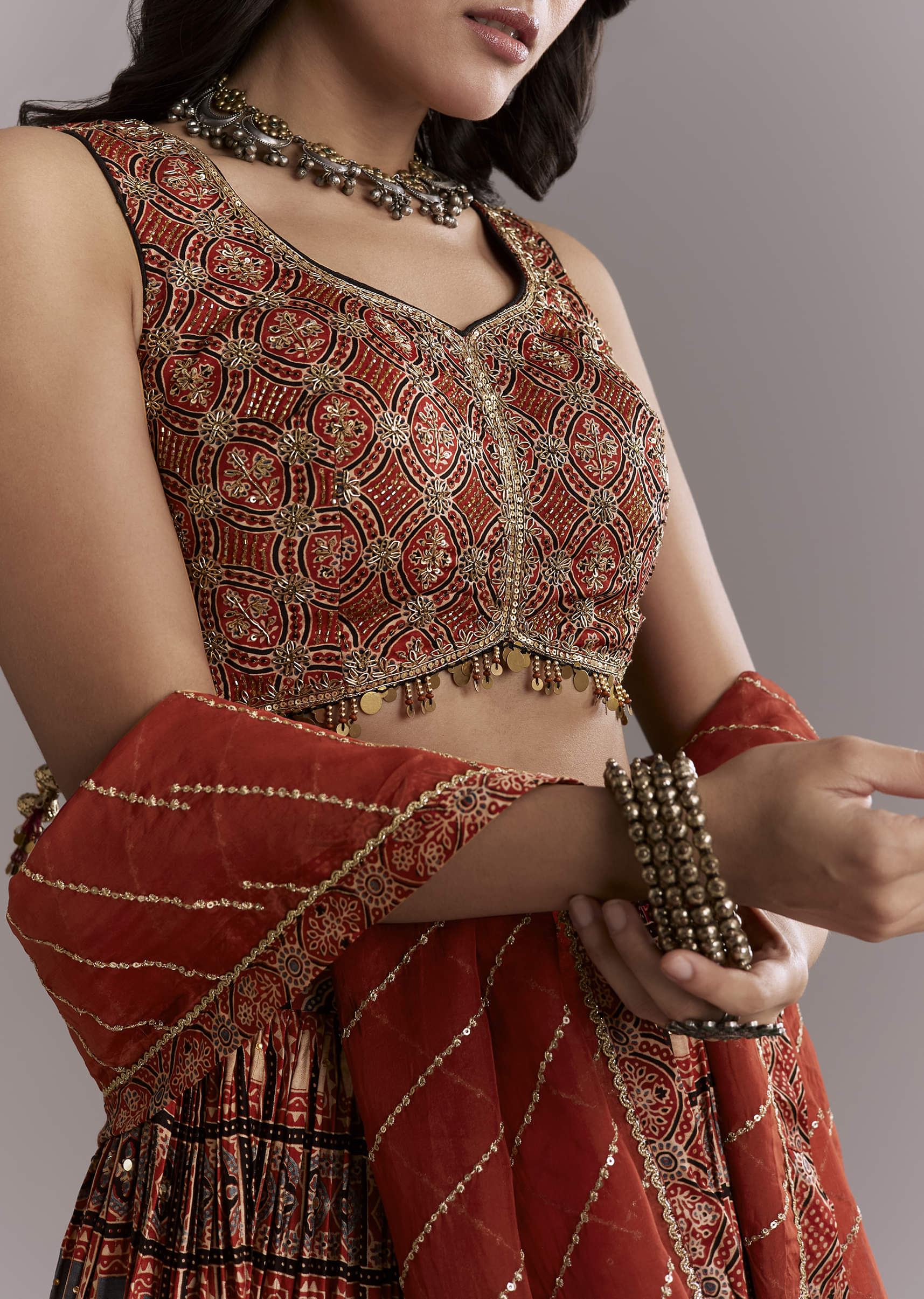 maroon-modal-bridesmaid-lehenga-with-hand-dyed-ajrakh-print-sg345089-3.jpg