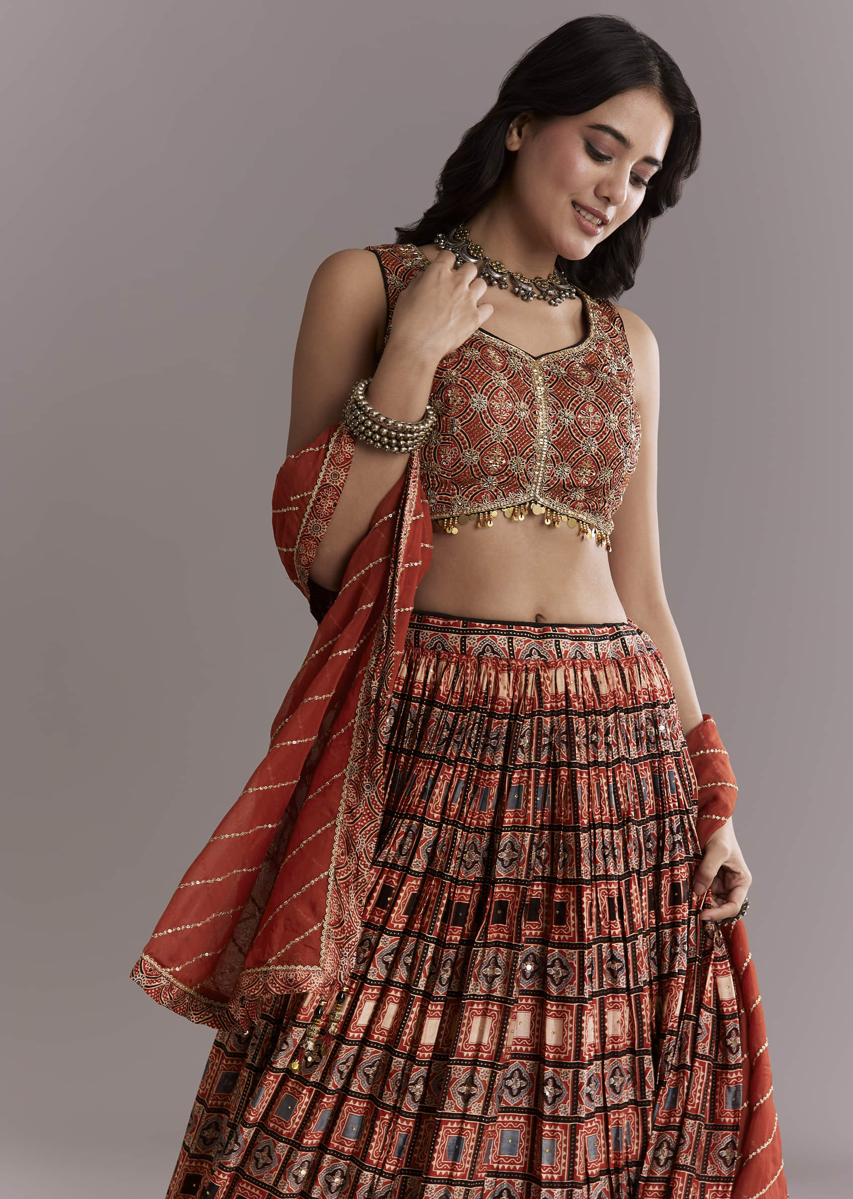 maroon-modal-bridesmaid-lehenga-with-hand-dyed-ajrakh-print-sg345089-5.jpg