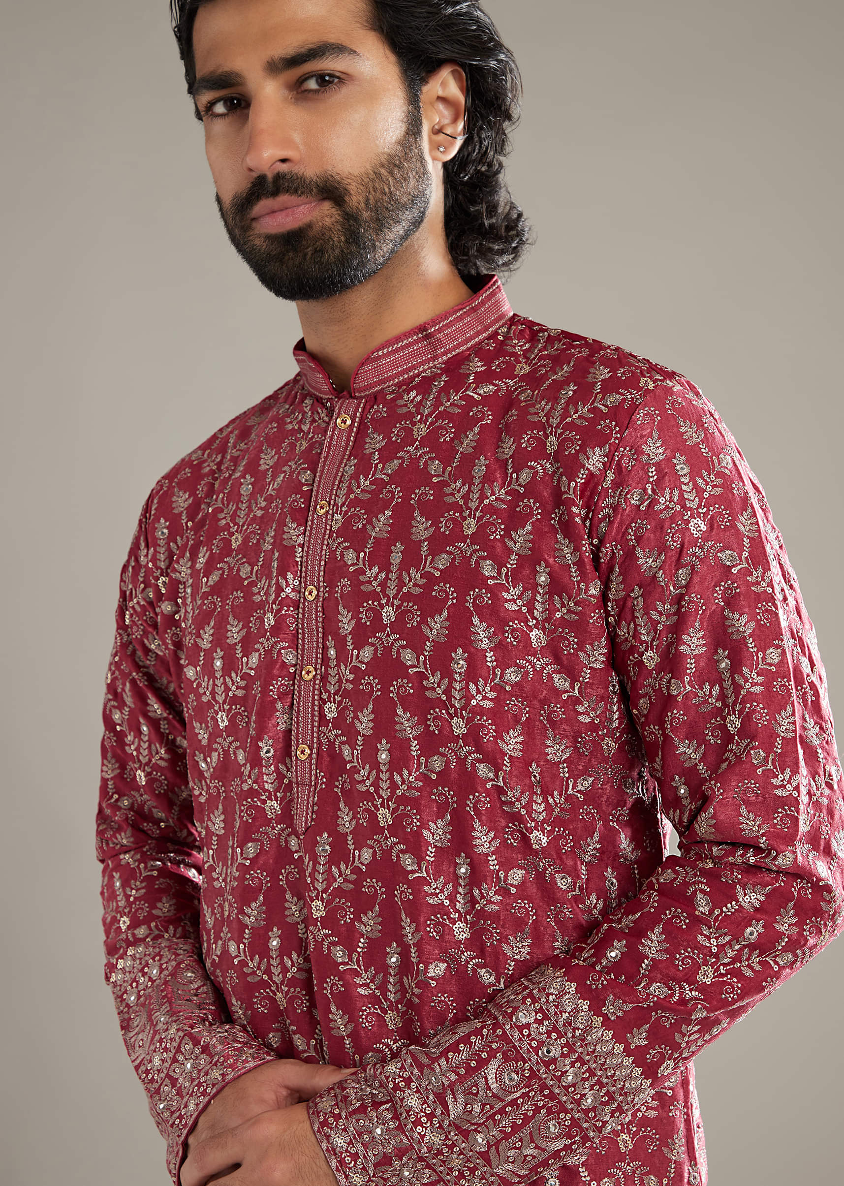 maroon-silk-kurta-set-for-men-with-sequins-and-resham-embroidery-sg357854-2.jpg