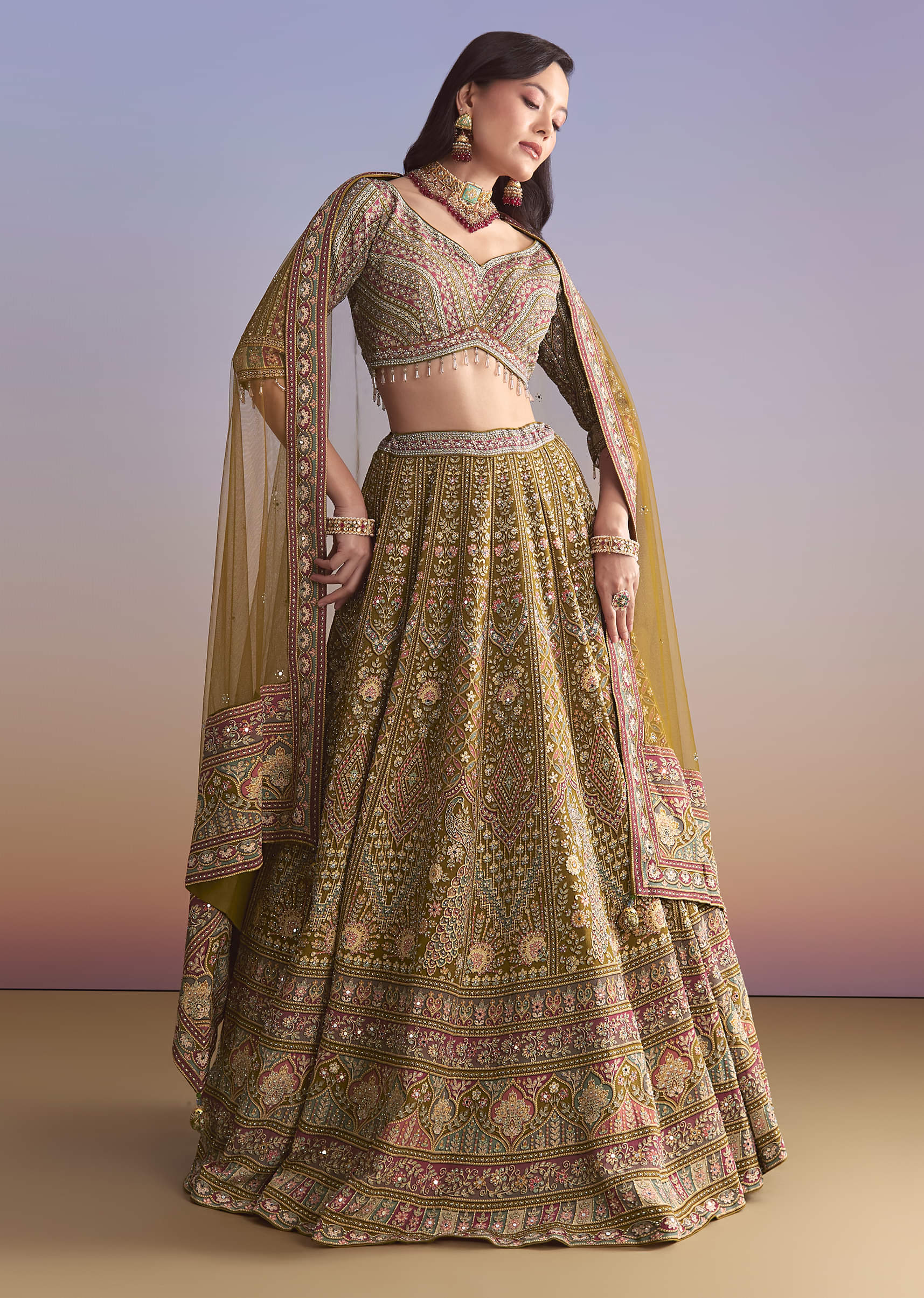 mehendi-green-crepe-printed-bridesmaid-lehenga-with-mirror-and-sequin-work-sg345181-4.jpg
