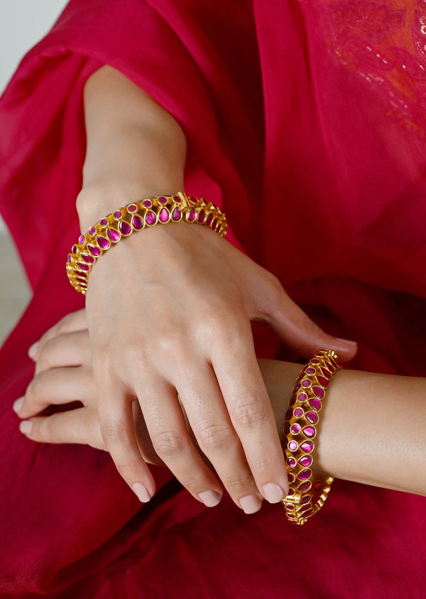 Multicolour Jadau Kundan Bangles