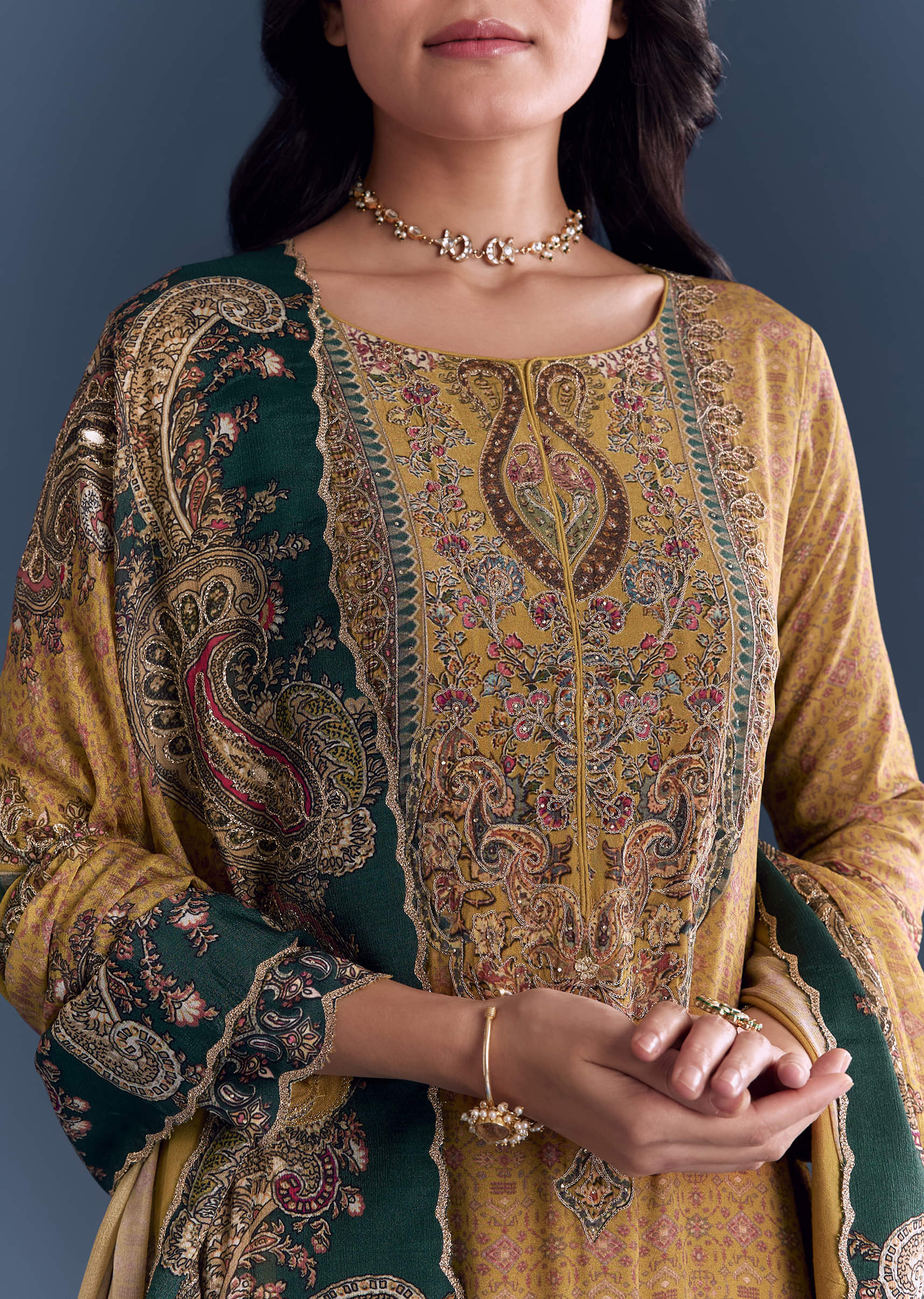mustard-yellow-crepe-kurta-set-with-paisley-and-floral-print-sg345161-2.jpg