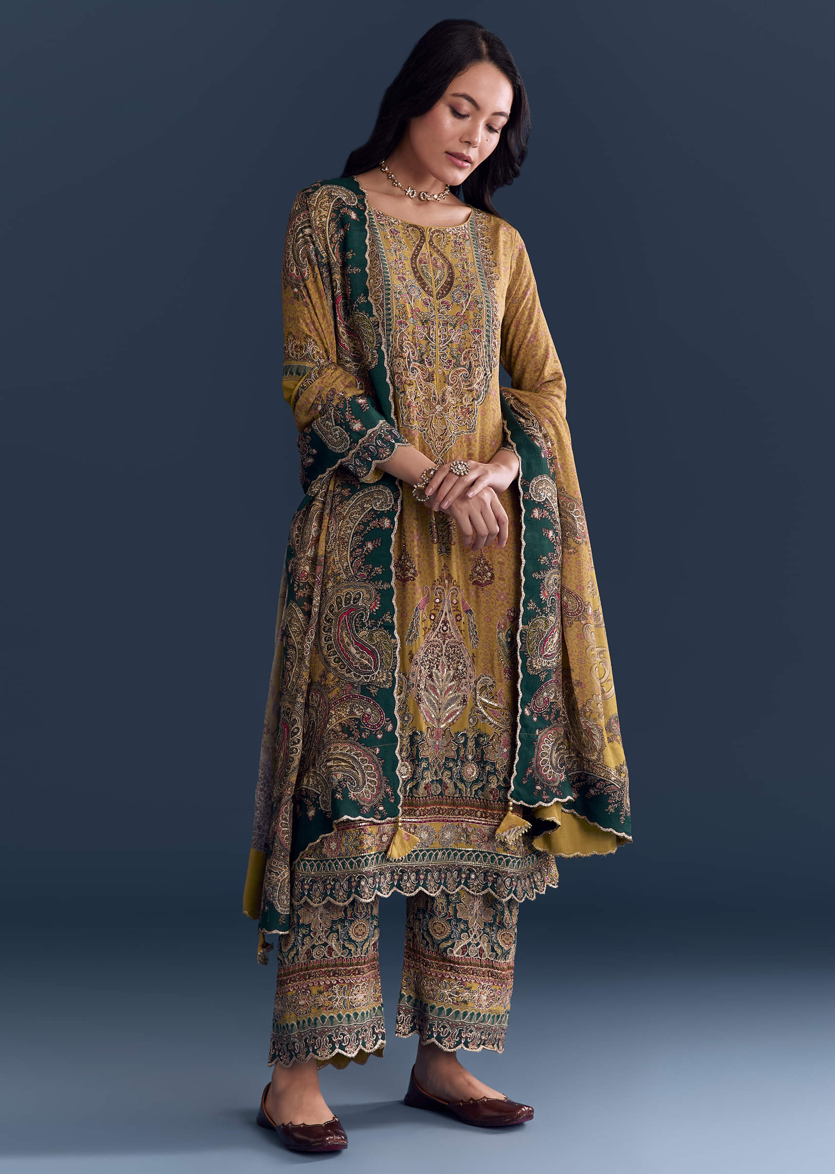 mustard-yellow-crepe-kurta-set-with-paisley-and-floral-print-sg345161-3.jpg