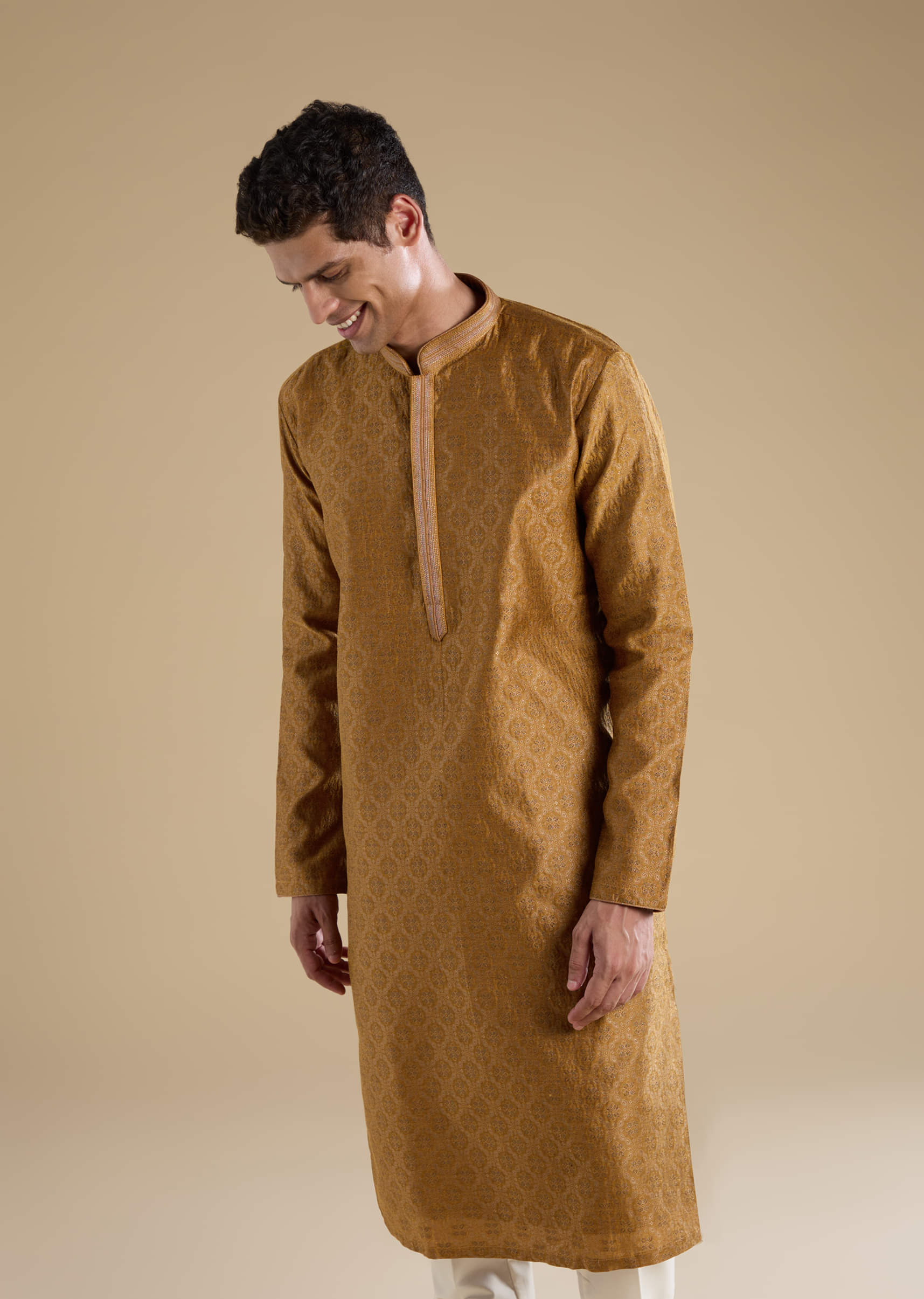 mustard-yellow-jacquard-kurta-set-sg321340-4.jpg