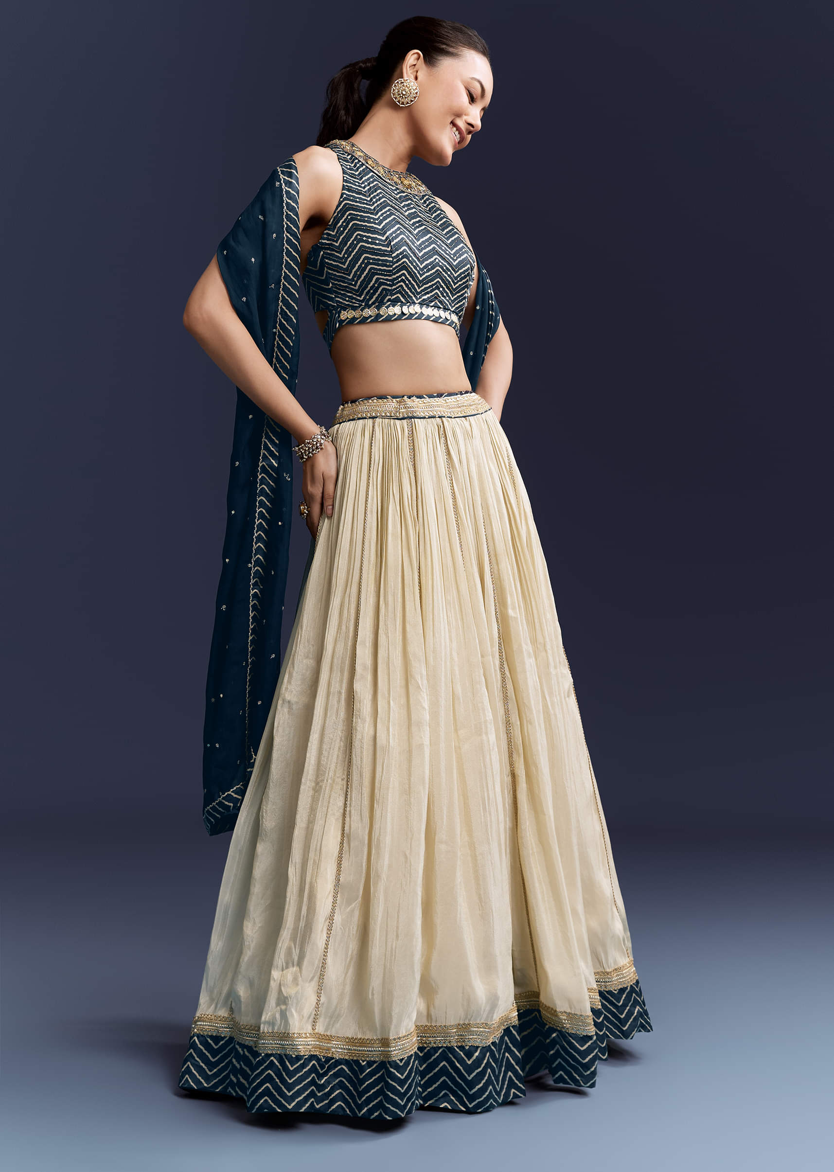 navy-blue-satin-bridesmaid-lehenga-with-hand-dyed-chevron-print-choli-sg345065-1.jpg