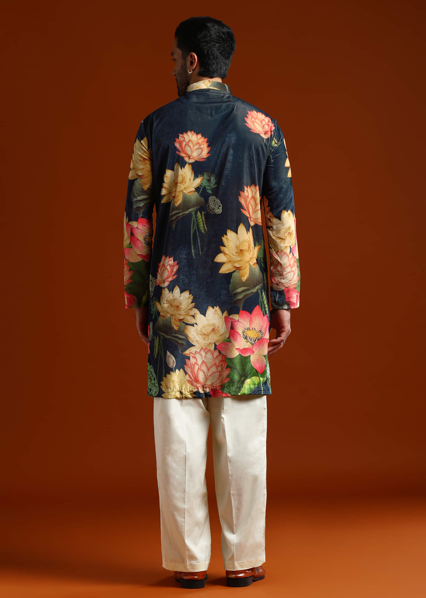 navy-blue-velvet-kurta-set-for-men-with-print-sg332516-5.jpg