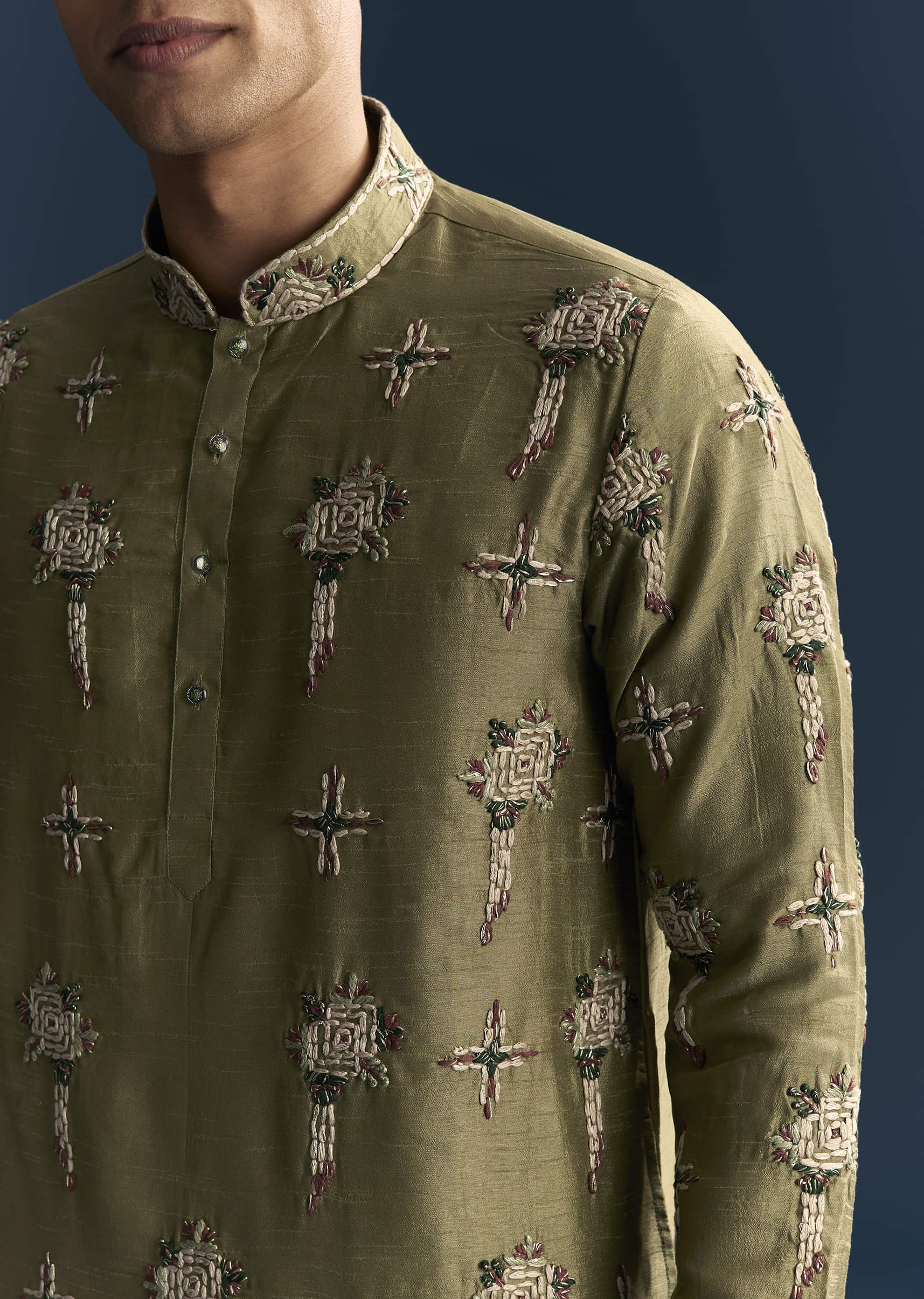 olive_kurta_set_for_men_with_floral_thread-sg335572-1-nosto_6.jpg