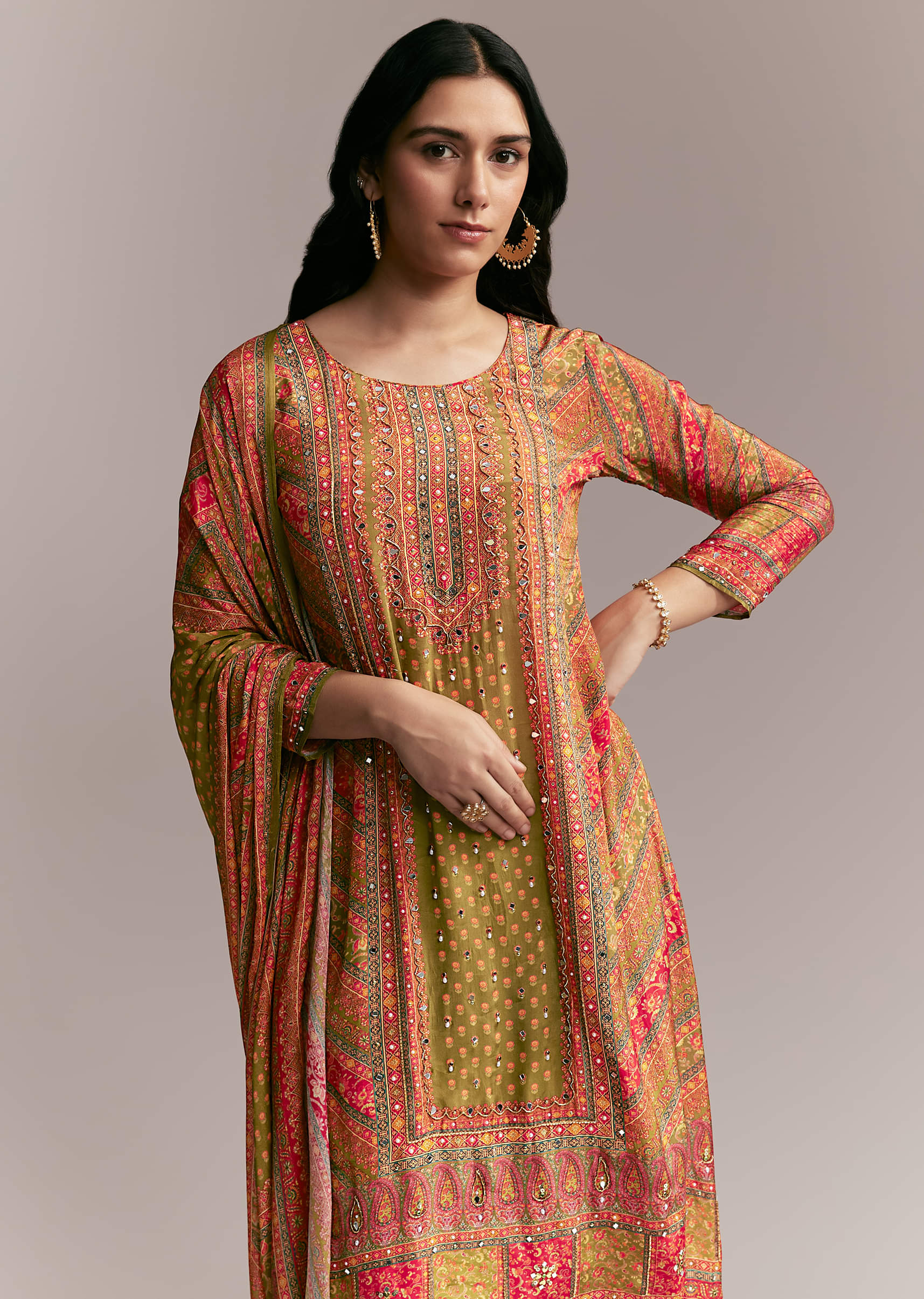 orange-green-printed-kurta-set-sg339518-4.jpg