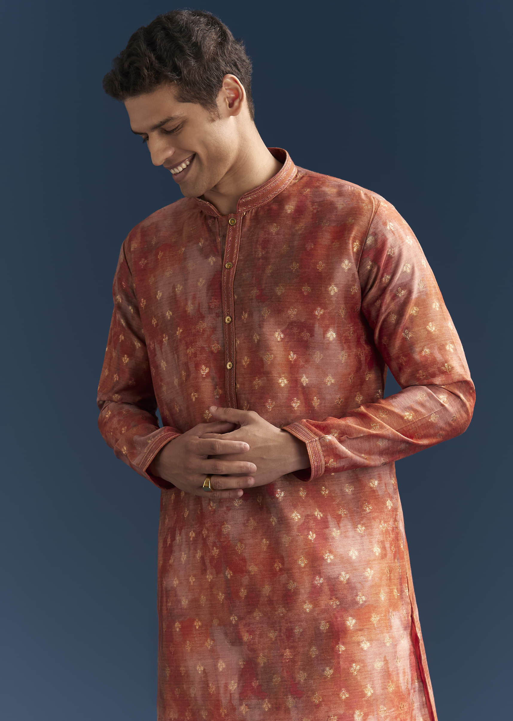 orange-silk-kurta-set-for-men-with-abstract-and-foil-print-sg330022-4.jpg