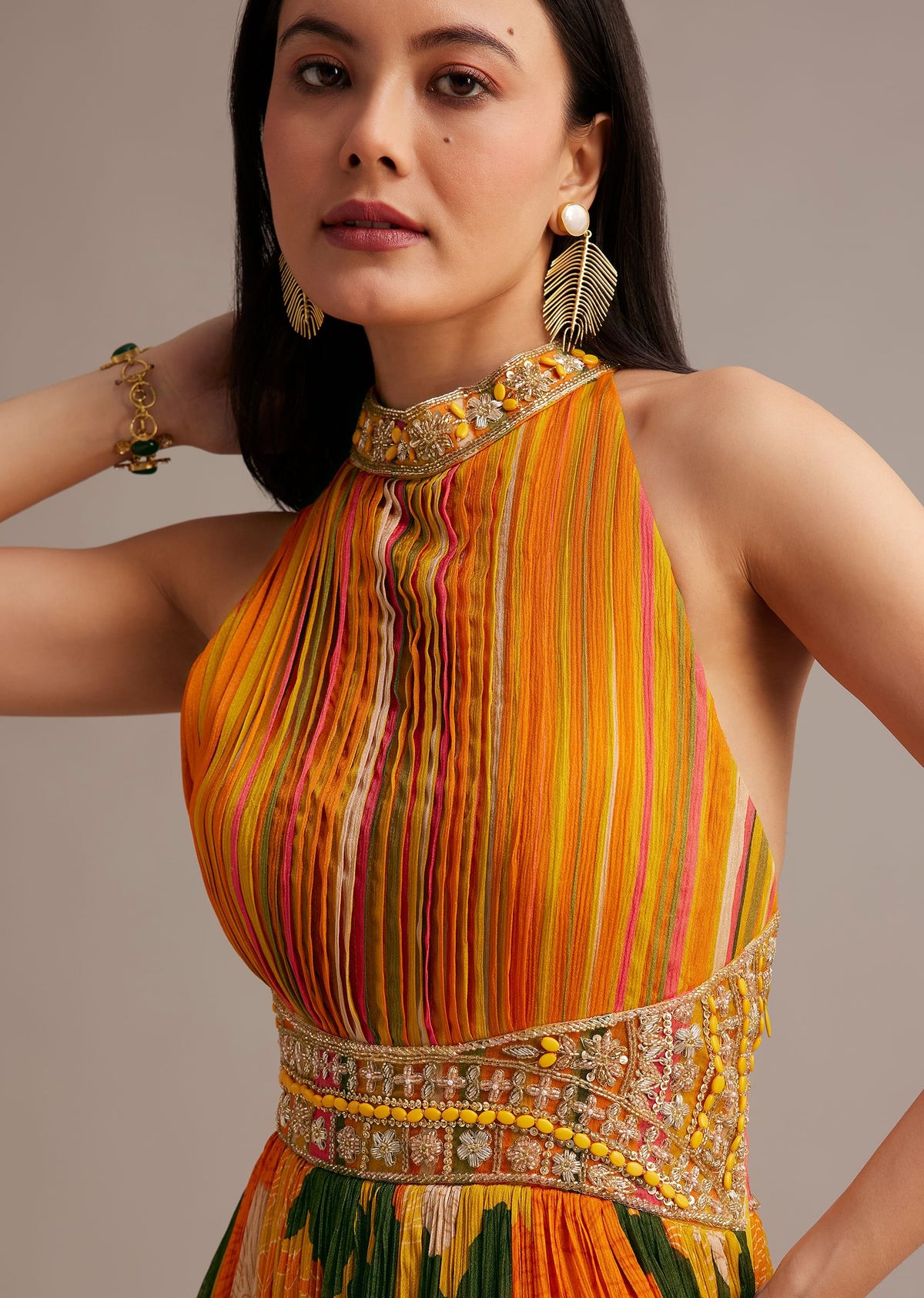 orange_floral_print_pleated_gown_with_cape-sg301455_3_bb05f407-e00d-4868-ac7f-a1c6829776d8.jpg