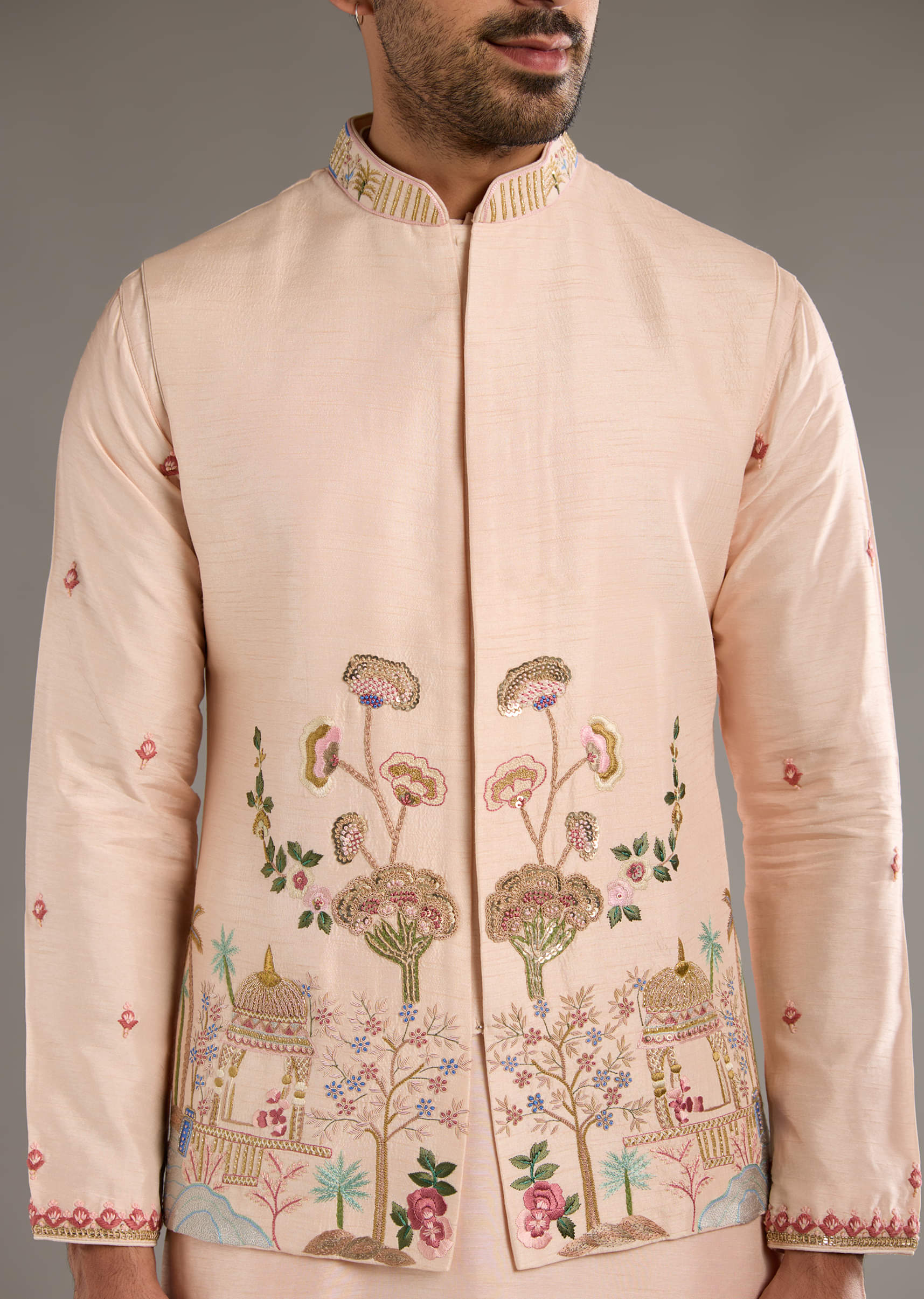 peach-banarasi-silk-kurta-jacket-set-for-men-with-heavy-hand-embroidery-sg327045-2.jpg