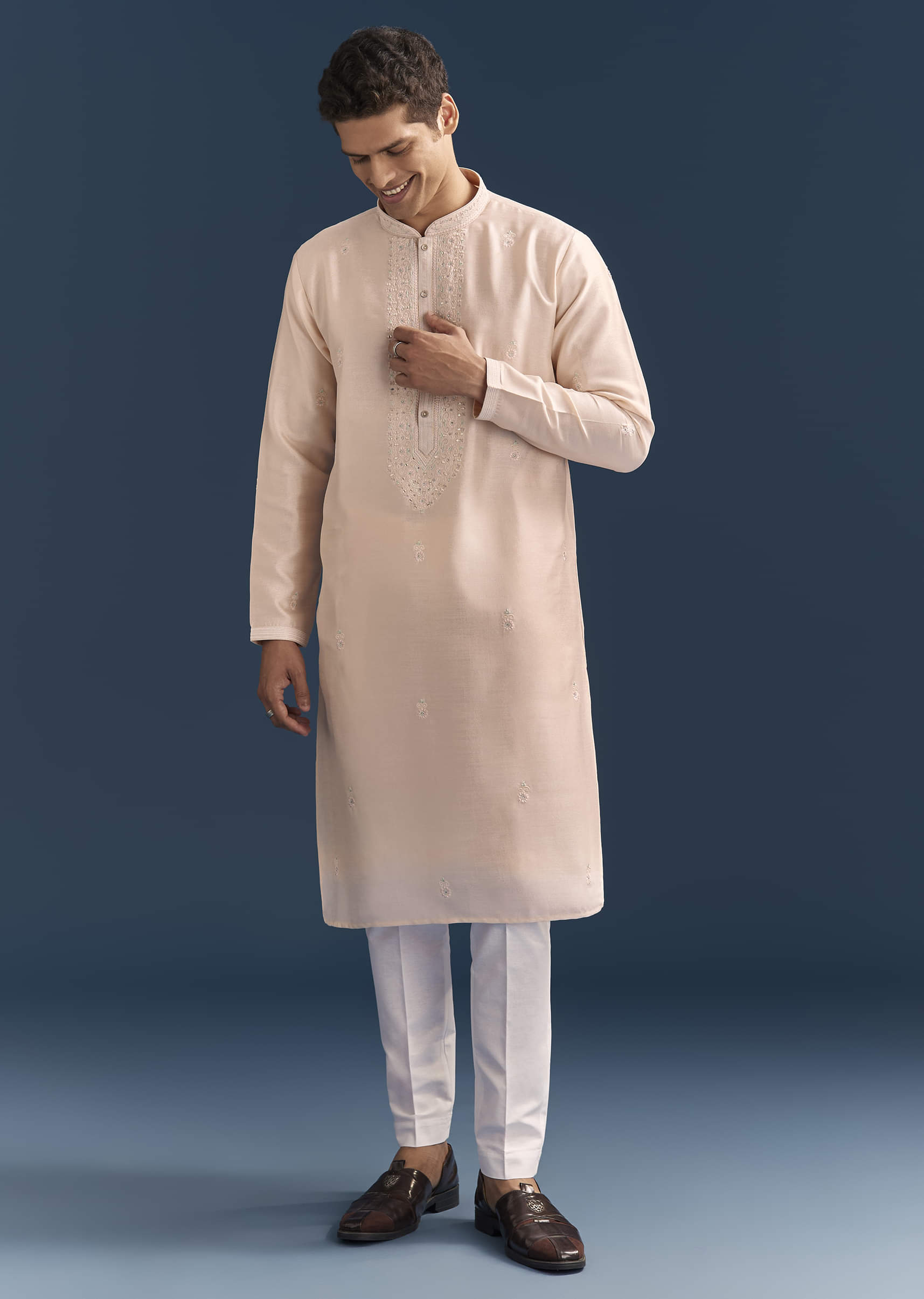 peach-silk-kurta-set-for-men-with-thread-and-mirror-embroidery-sg329878-4.jpg