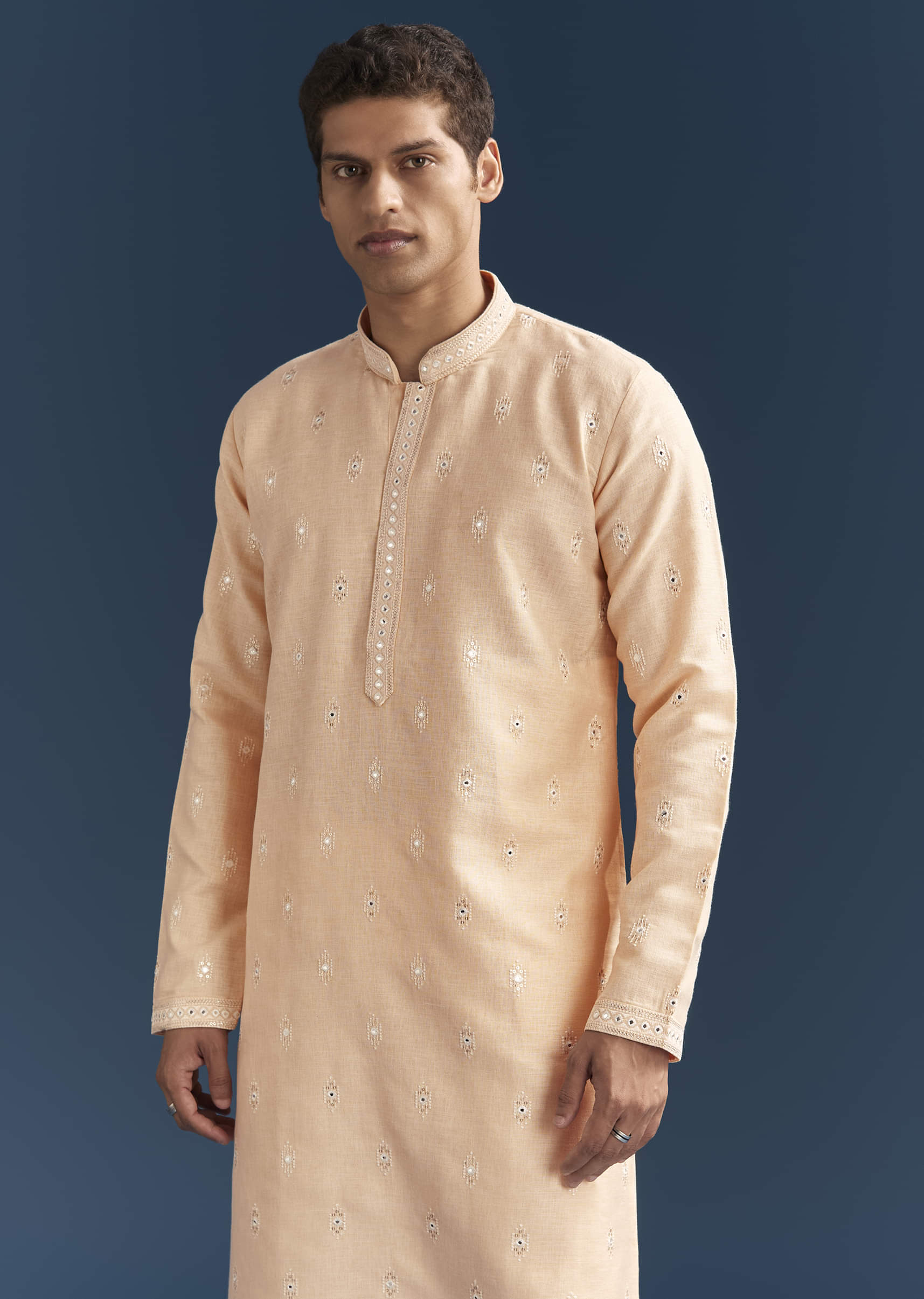 peach-silk-textured-kurta-set-for-men-with-thread-and-mirror-work-sg329966-3.jpg