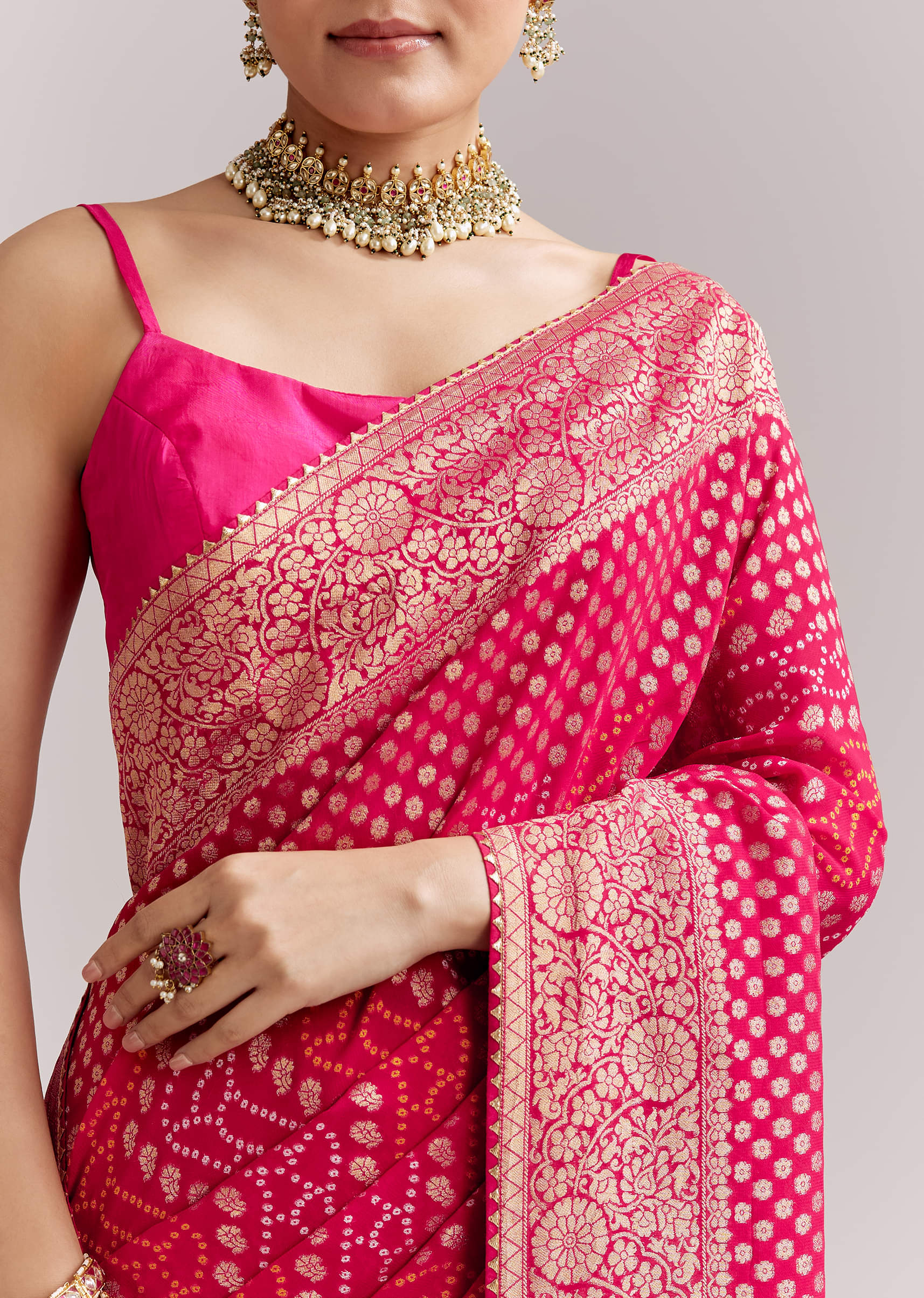 pink-georgette-woven-saree-with-floral-border-and-bandhani-print-sg351922-2.jpg