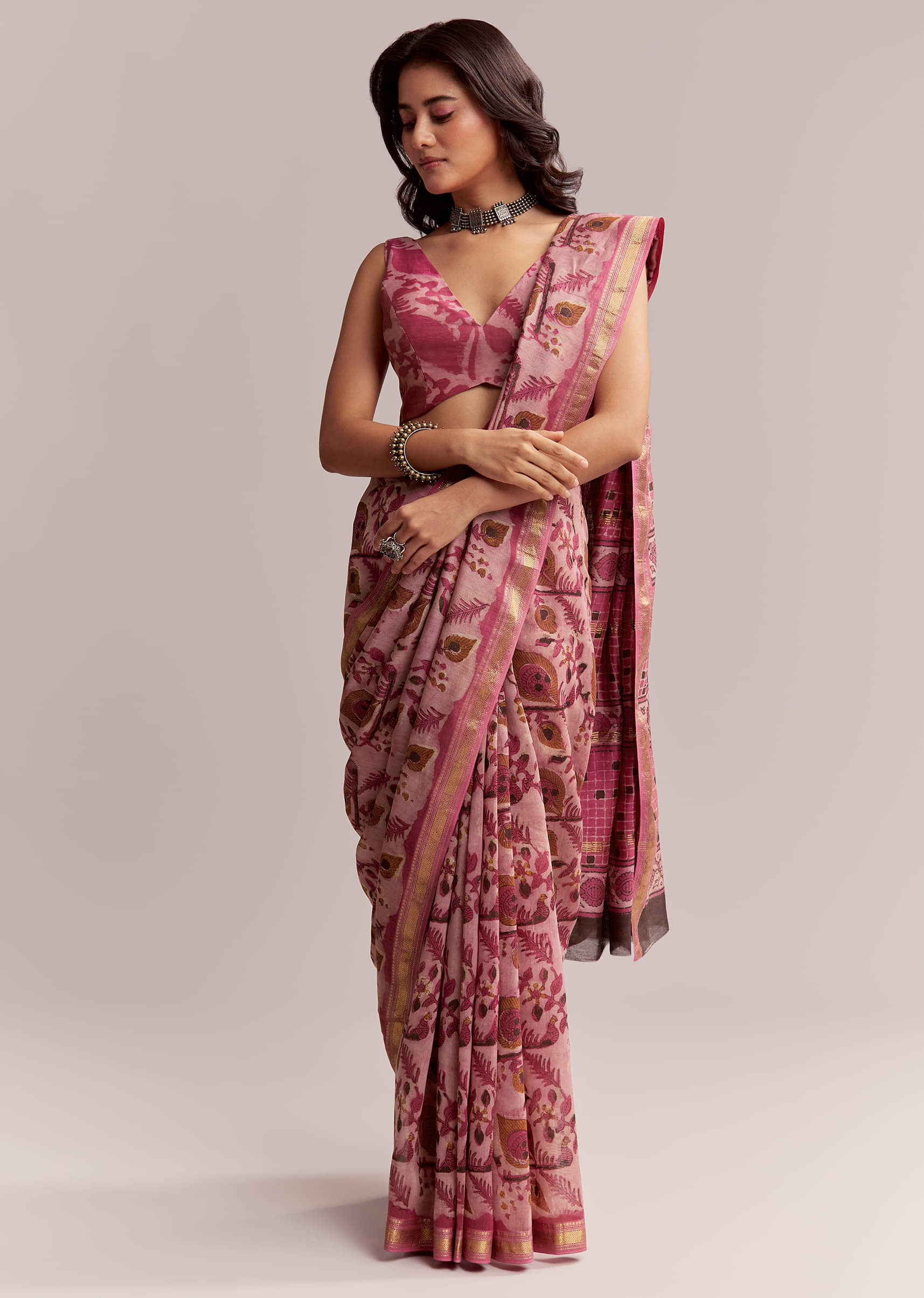 pink-linen-printed-saree-with-traditional-ajrakh-hand-block-print-sg314787-1.jpg