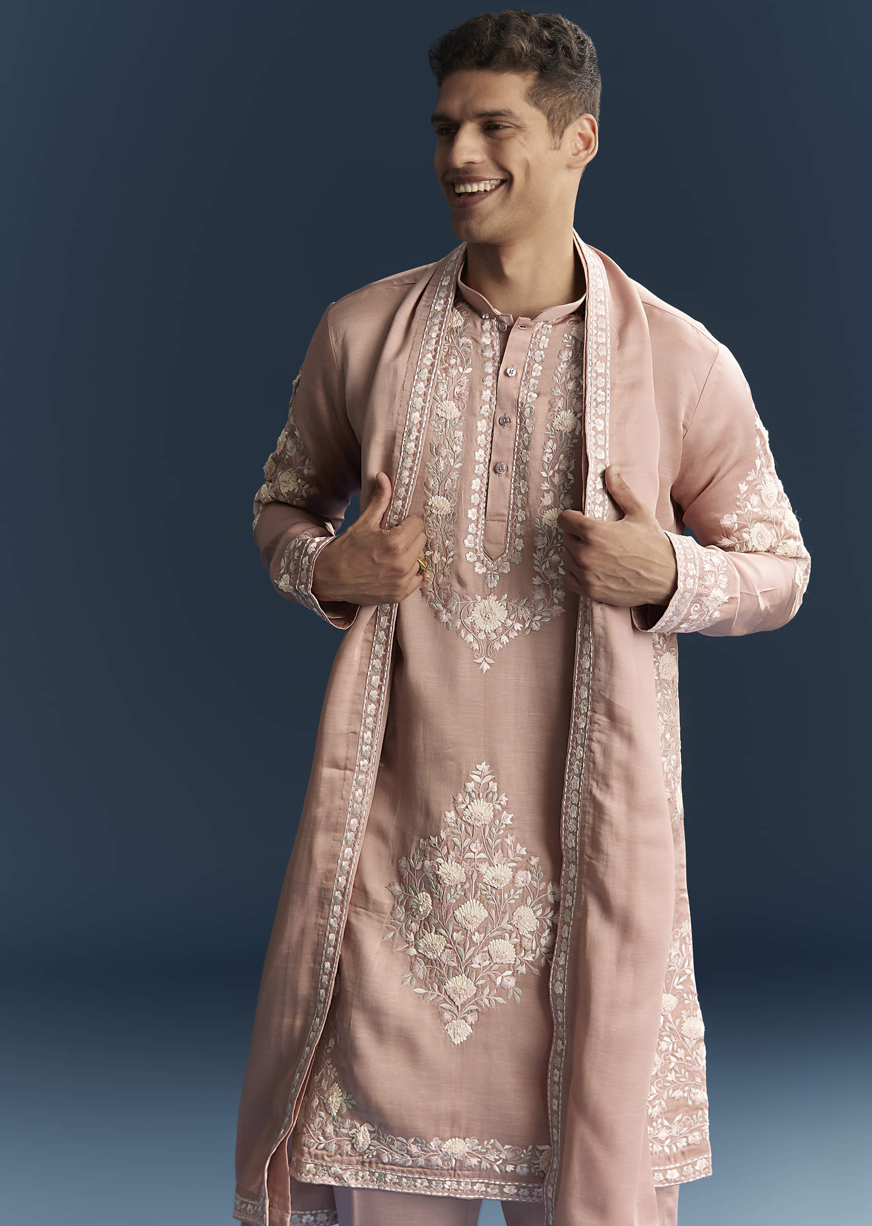 pink-silk-kurta-set-for-men-with-tonal-embroidery-sg322068-4.jpg