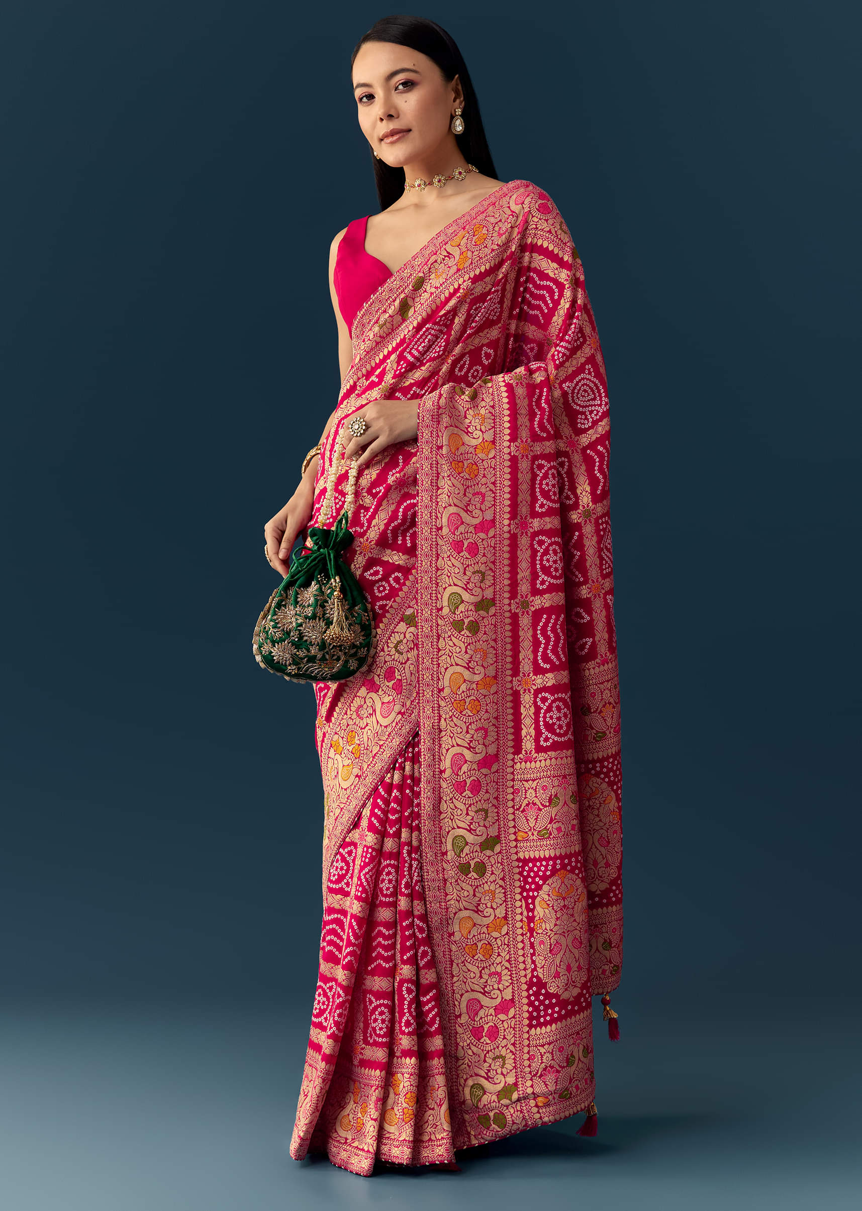 rani-pink-dola-silk-bandhani-woven-saree-with-unstitched-blouse-sg355041-3.jpg