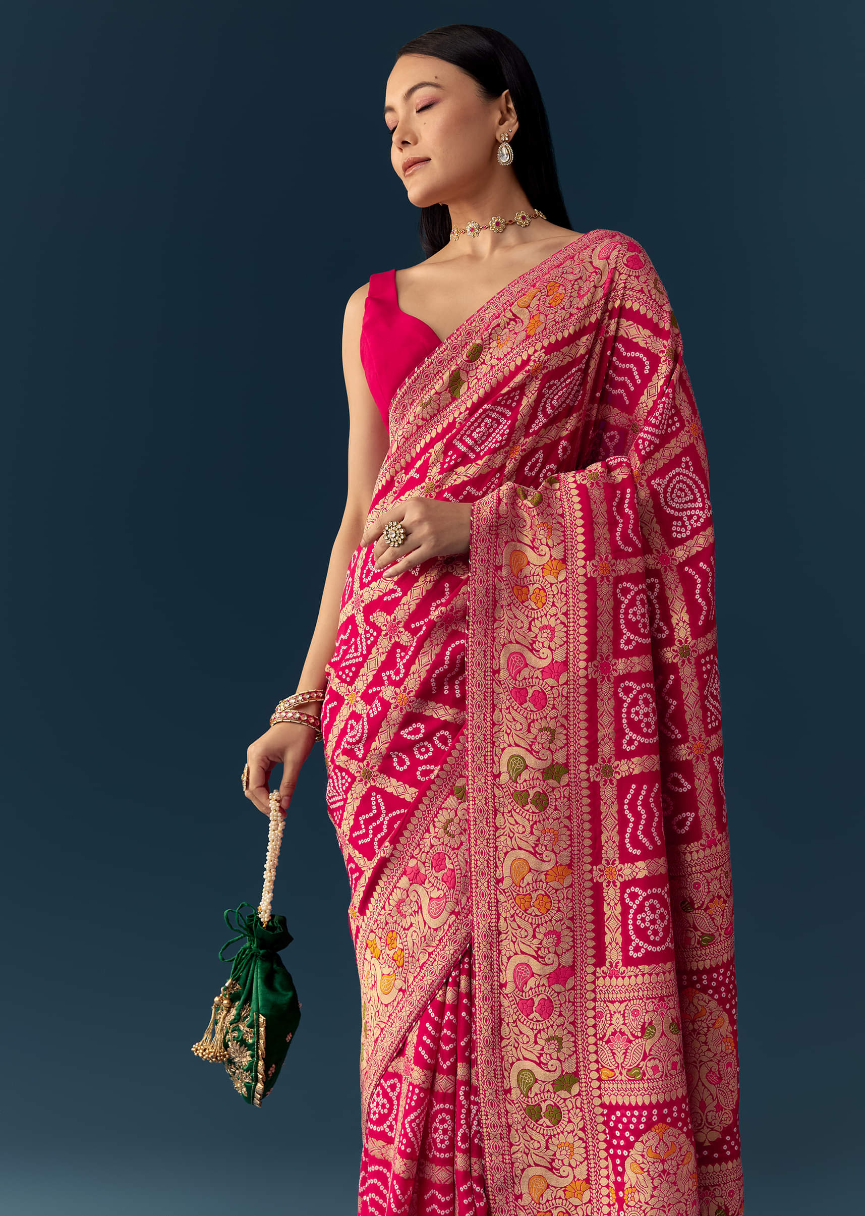 rani-pink-dola-silk-bandhani-woven-saree-with-unstitched-blouse-sg355041-5.jpg