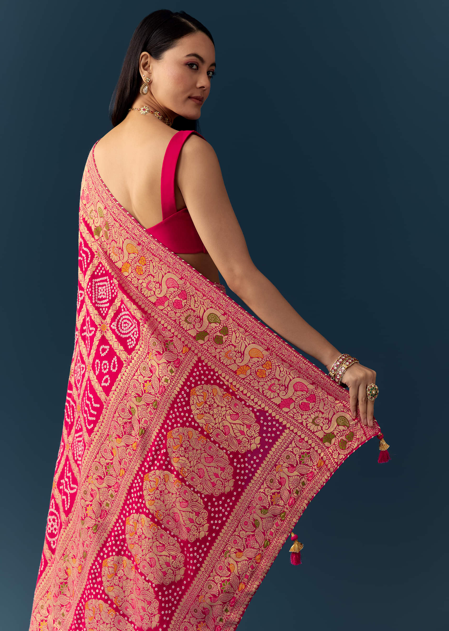 rani-pink-dola-silk-bandhani-woven-saree-with-unstitched-blouse-sg355041-6.jpg