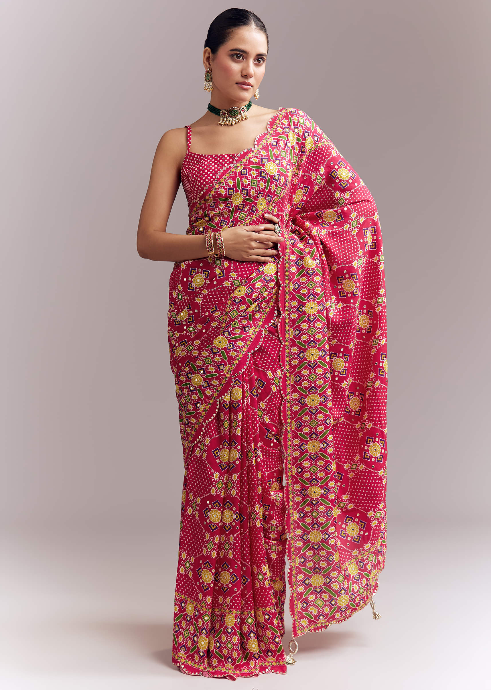 rani-pink-satin-saree-with-handwoven-ikat-print-and-mirror-work-sg354349-3.jpg