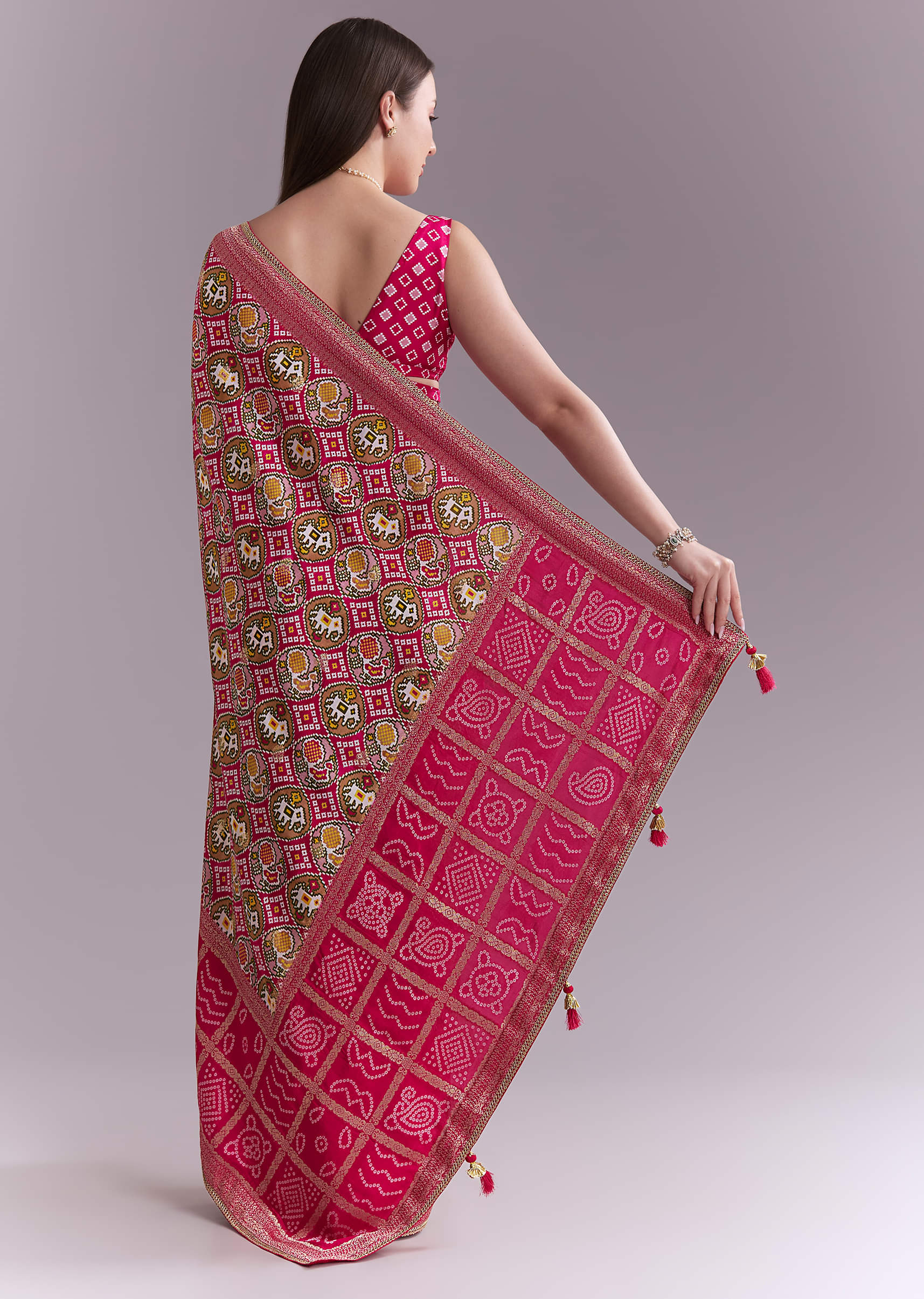 rani-pink-silk-saree-with-bandhani-work-and-elephant-motifs-sg351925-4.jpg