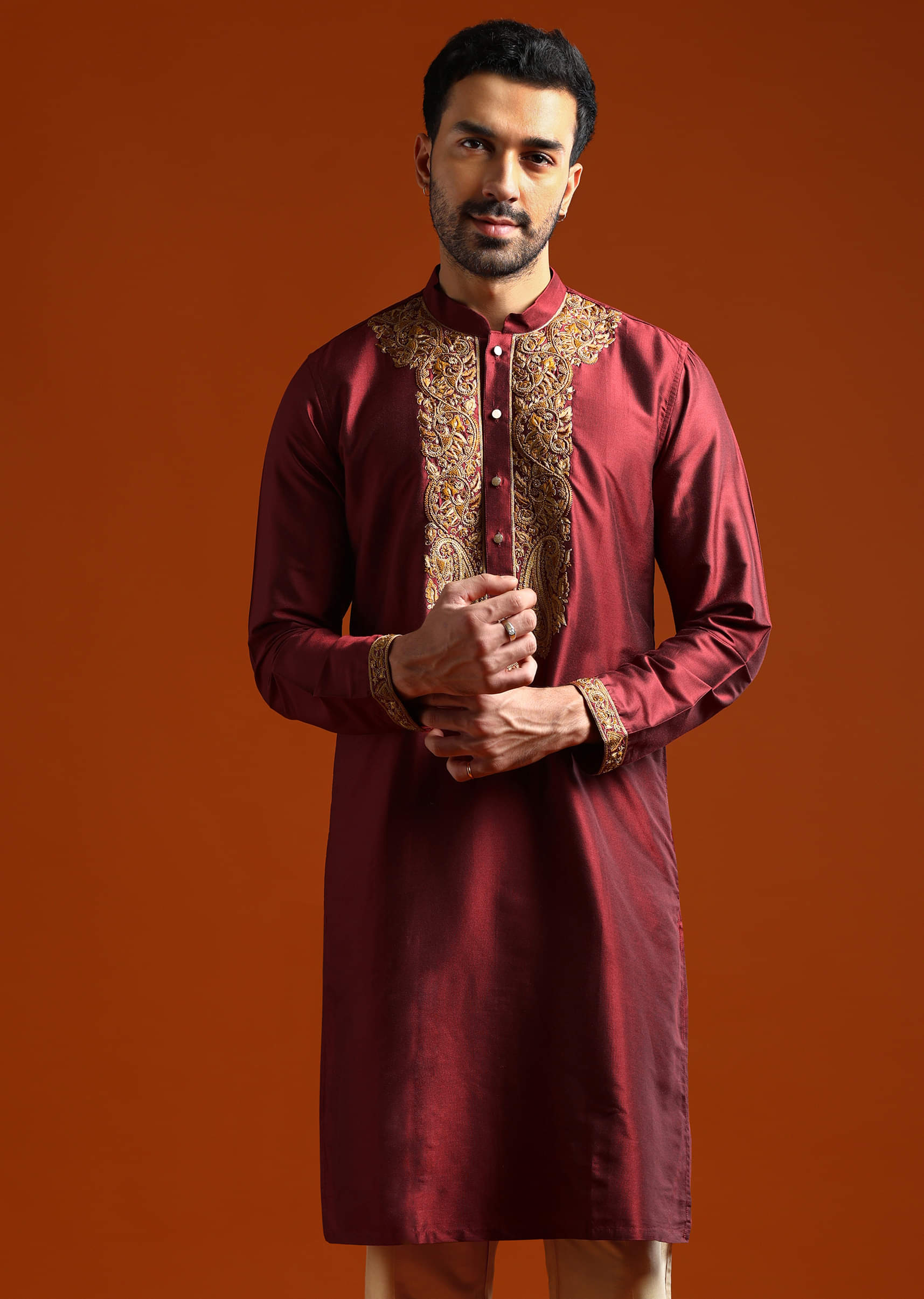 red-banarasi-silk-kurta-set-for-men-with-heavy-hand-embroidery-sg326096-4.jpg